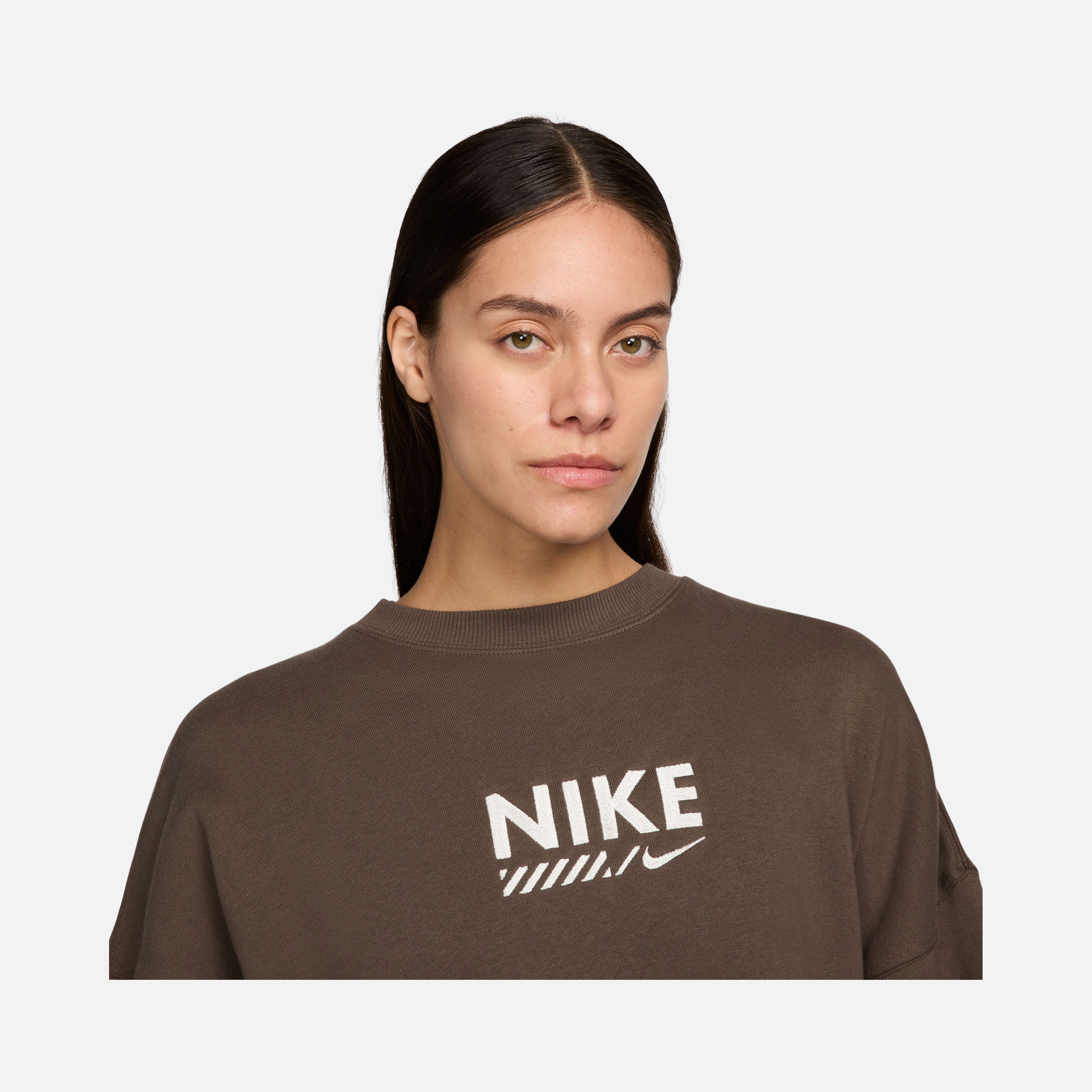 Nike Sportswear Gel Oversized Fleece Crew-Neck Kadın Sweatshirt
