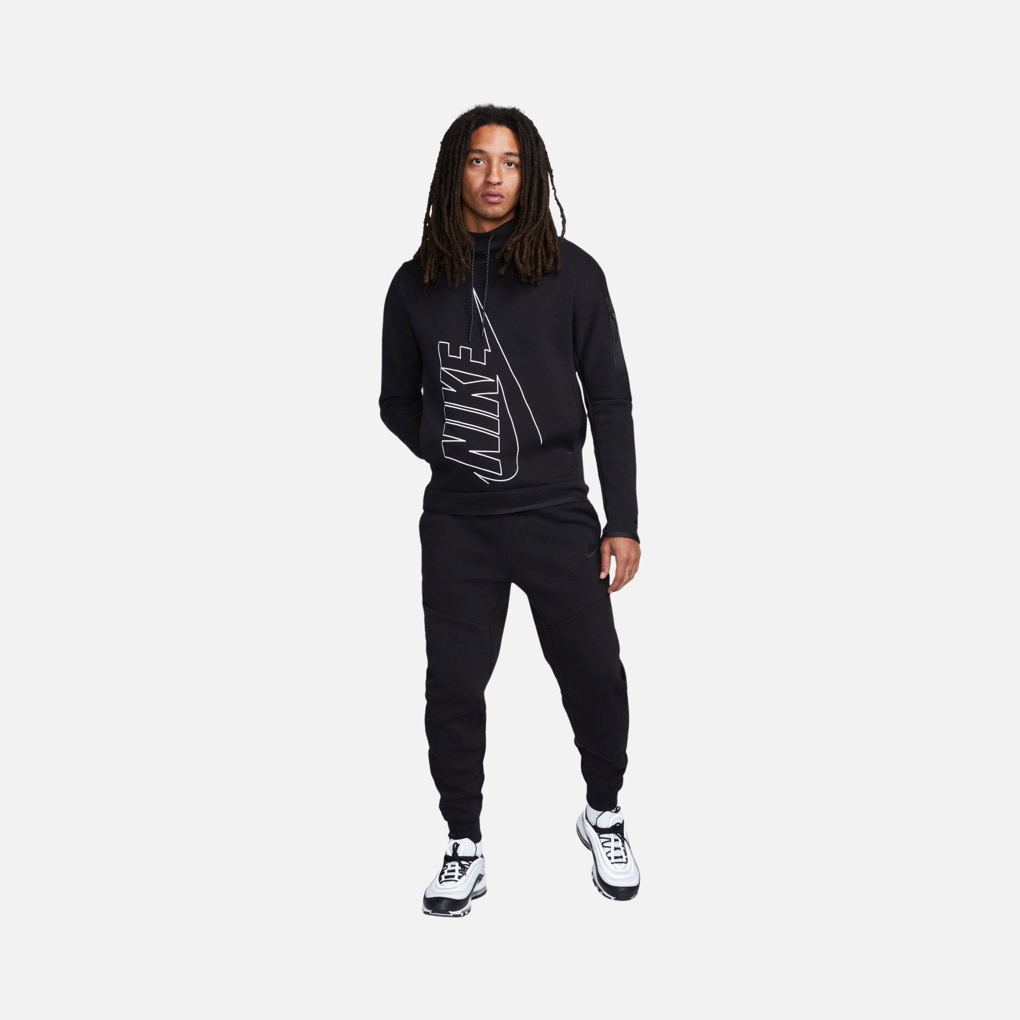 Nike Tech Fleece Pullover Graphic Hoodie Erkek Sweatshirt