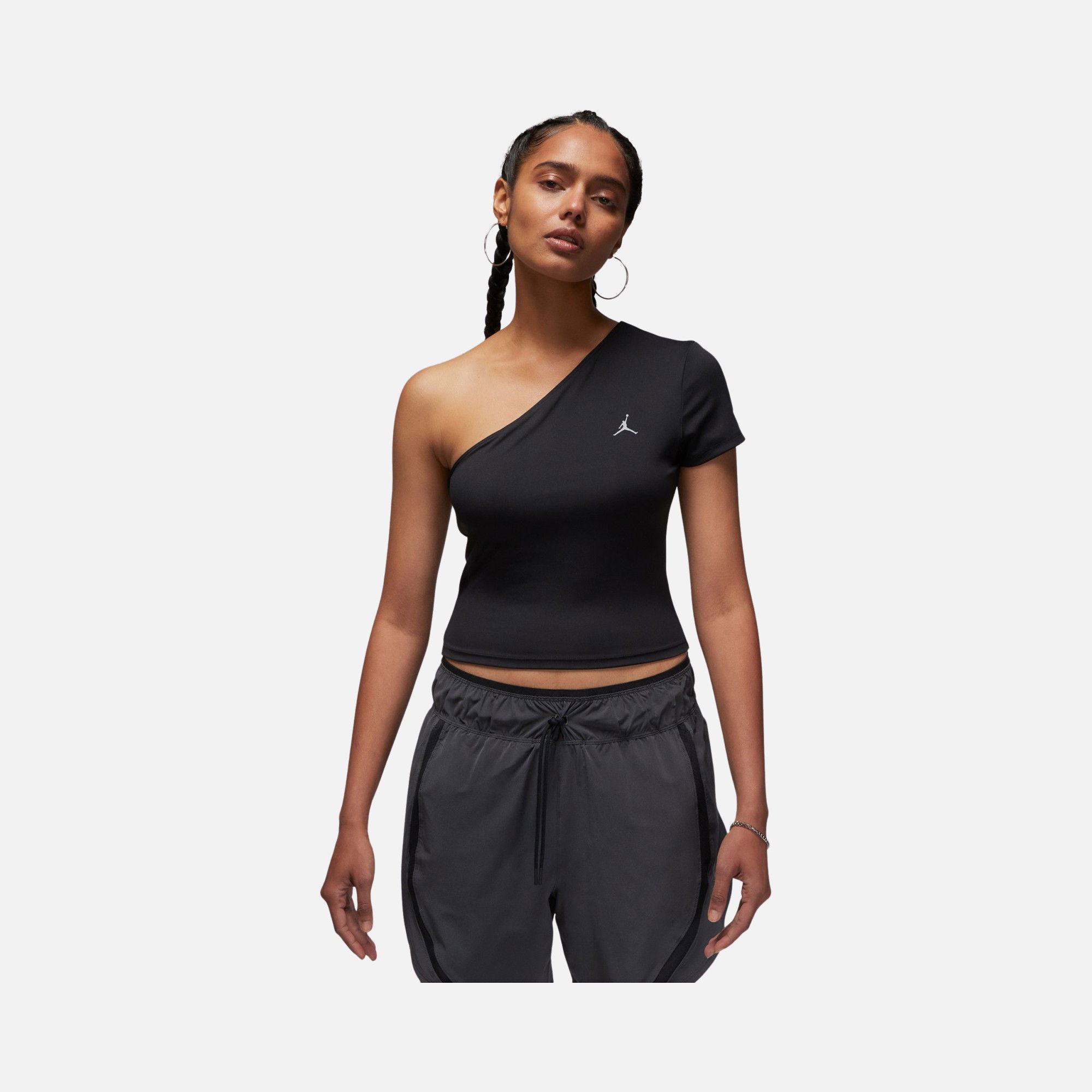 Nike Jordan Dri-Fit Asymmetrical Jumpman Logo One Shoulder Kadın Tişört