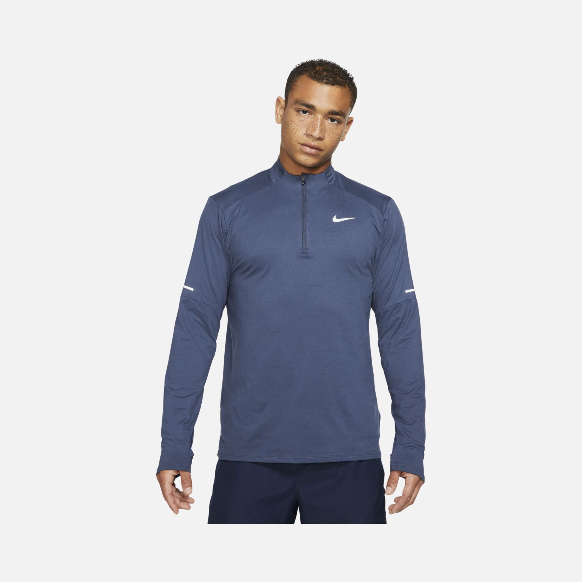 Nike Dri-Fit 1/2-Zip Running Long-Sleeve Erkek Tişört