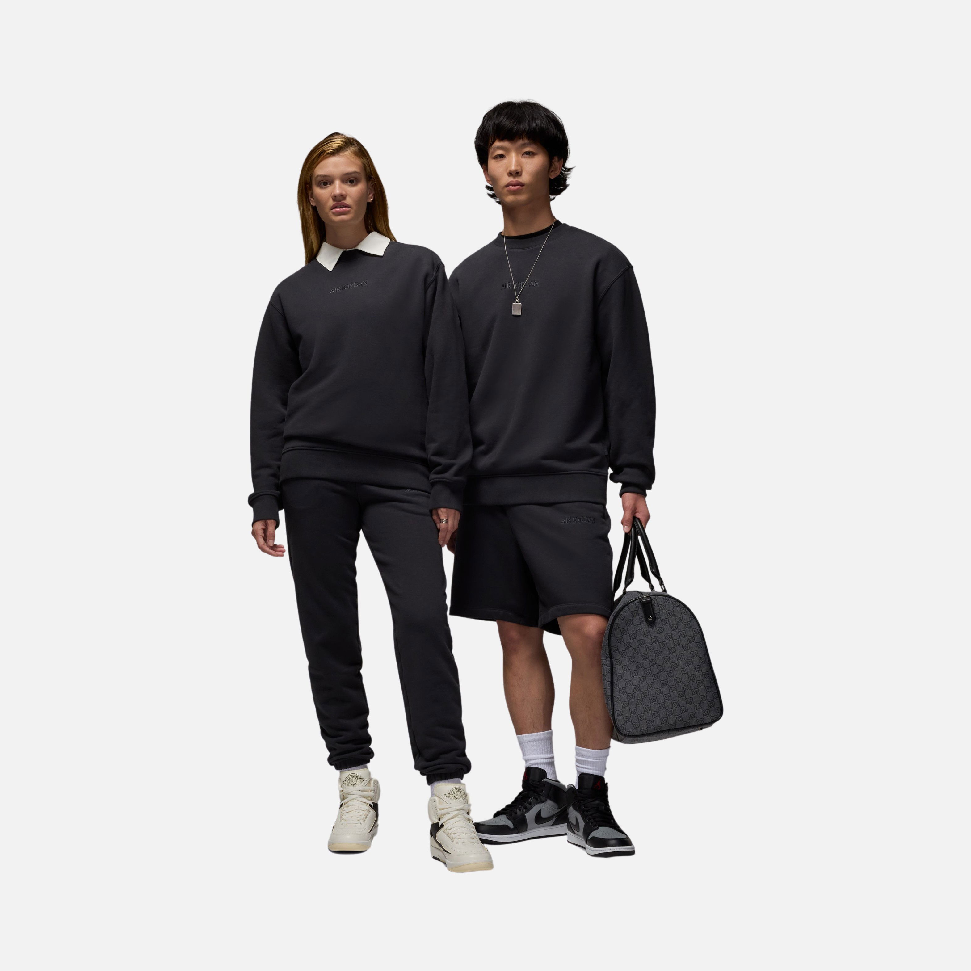 Nike Air Jordan Wordmark Fleece Crew-Neck Erkek Sweatshirt