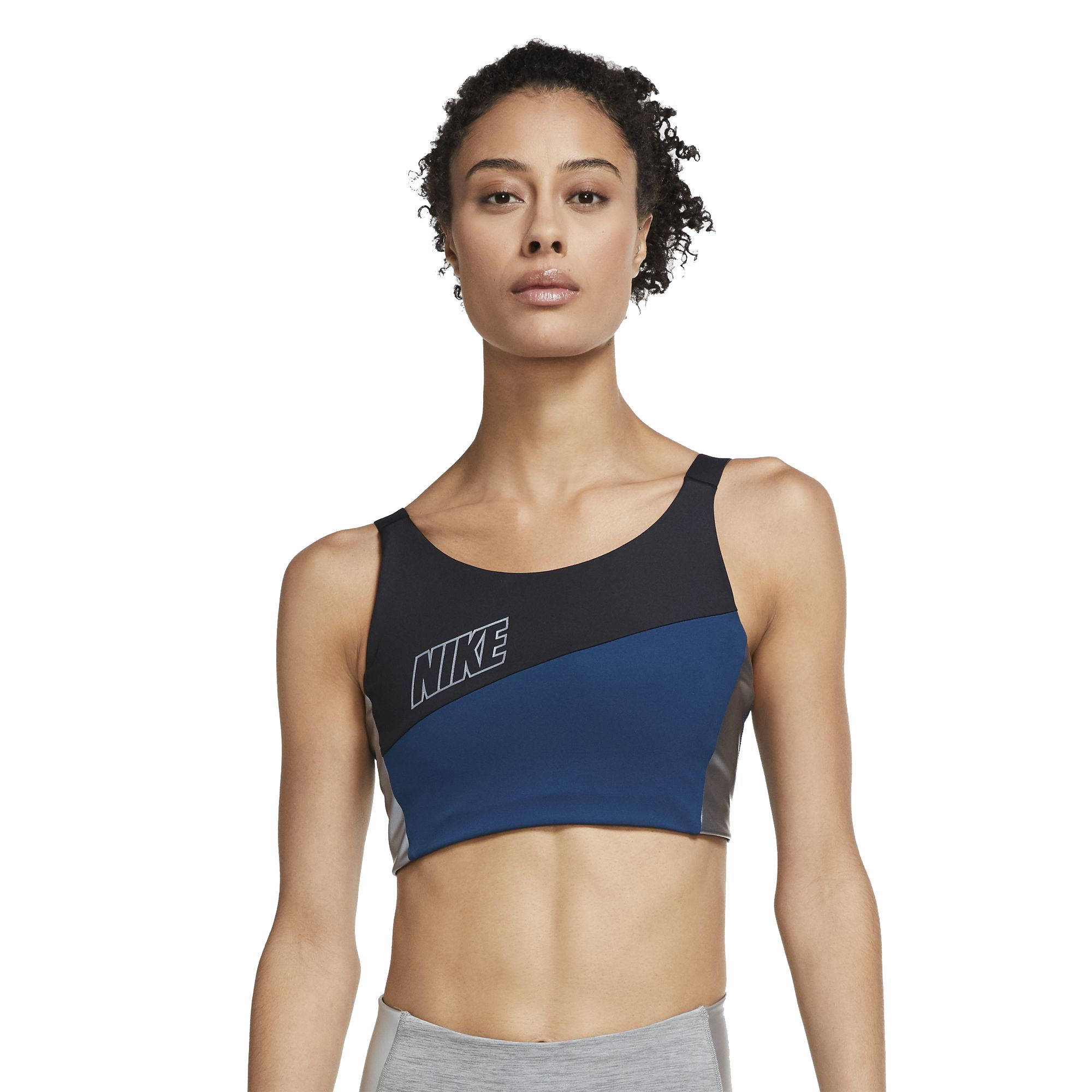 Nike Swoosh Medium-Support Metallic Sports Kadın Büstiyer