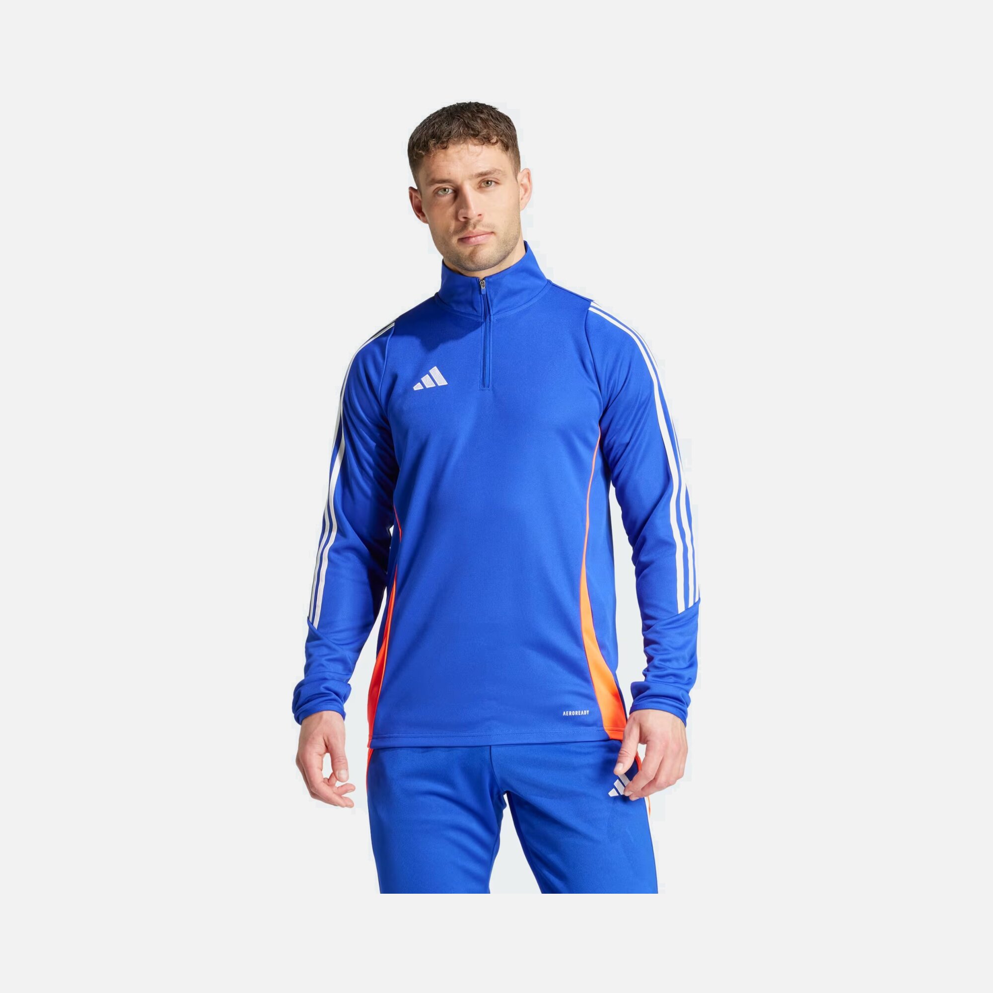 adidas Tiro 24 Football Training Half-Zip Long-Sleeve Erkek Tişört