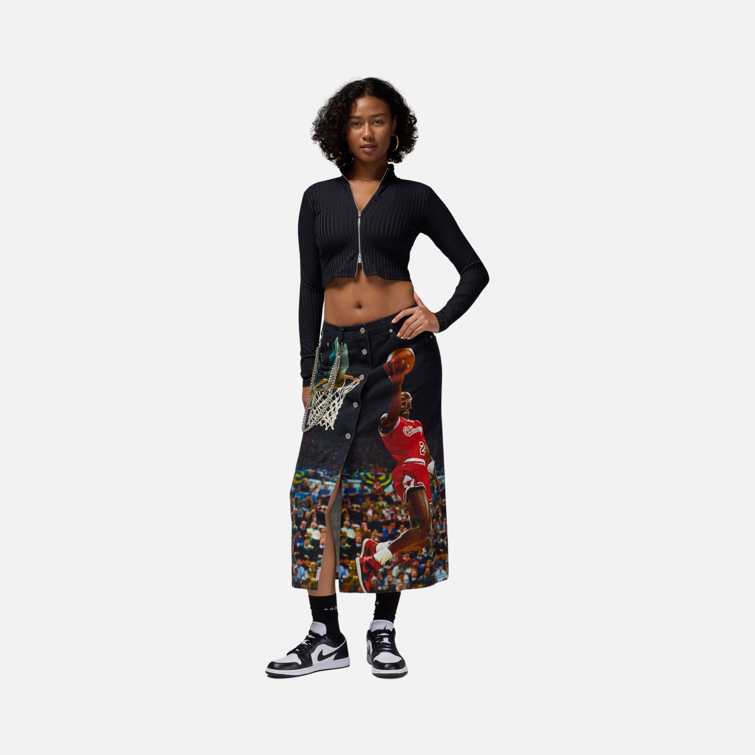 Nike Jordan Cropped Full Two-Way Zipper Long-Sleeve Kadın Ceket