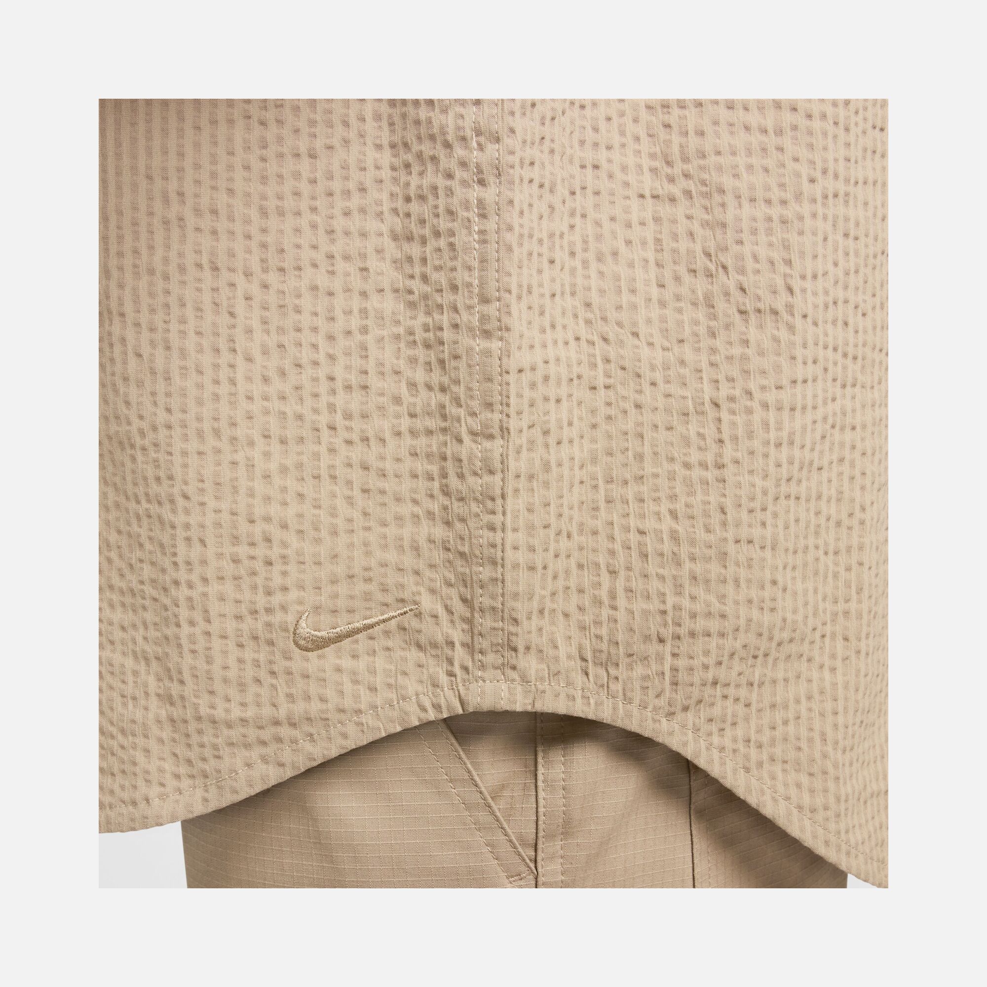 Nike Life Seersucker Fabric Button-Down Short-Sleeve Erkek Gömlek