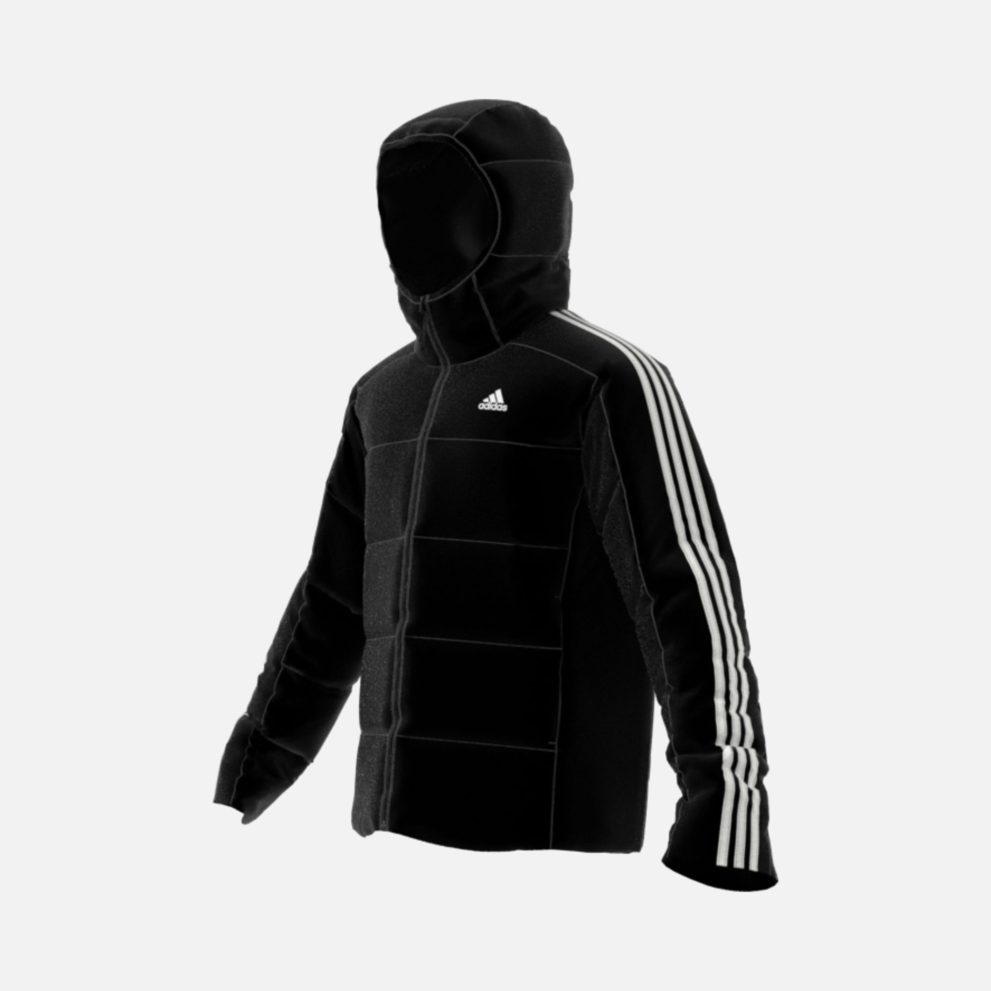 adidas Essentials Midweight Down 3-Stripes Full-Zip Hoodie Erkek Ceket
