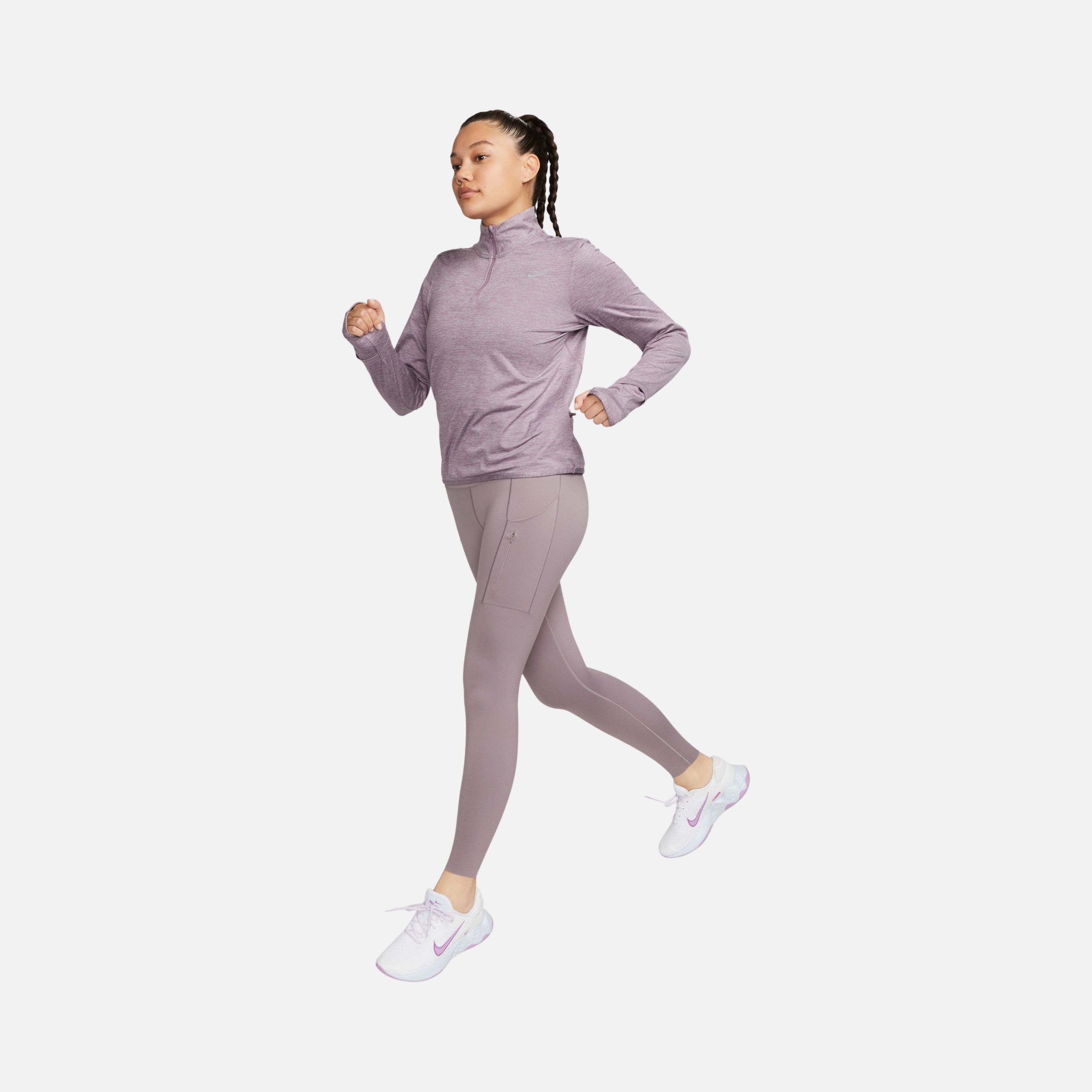 Nike Dri-Fit Swift Element UV 1/4-Zip Running Long-Sleeve Kadın Tişört