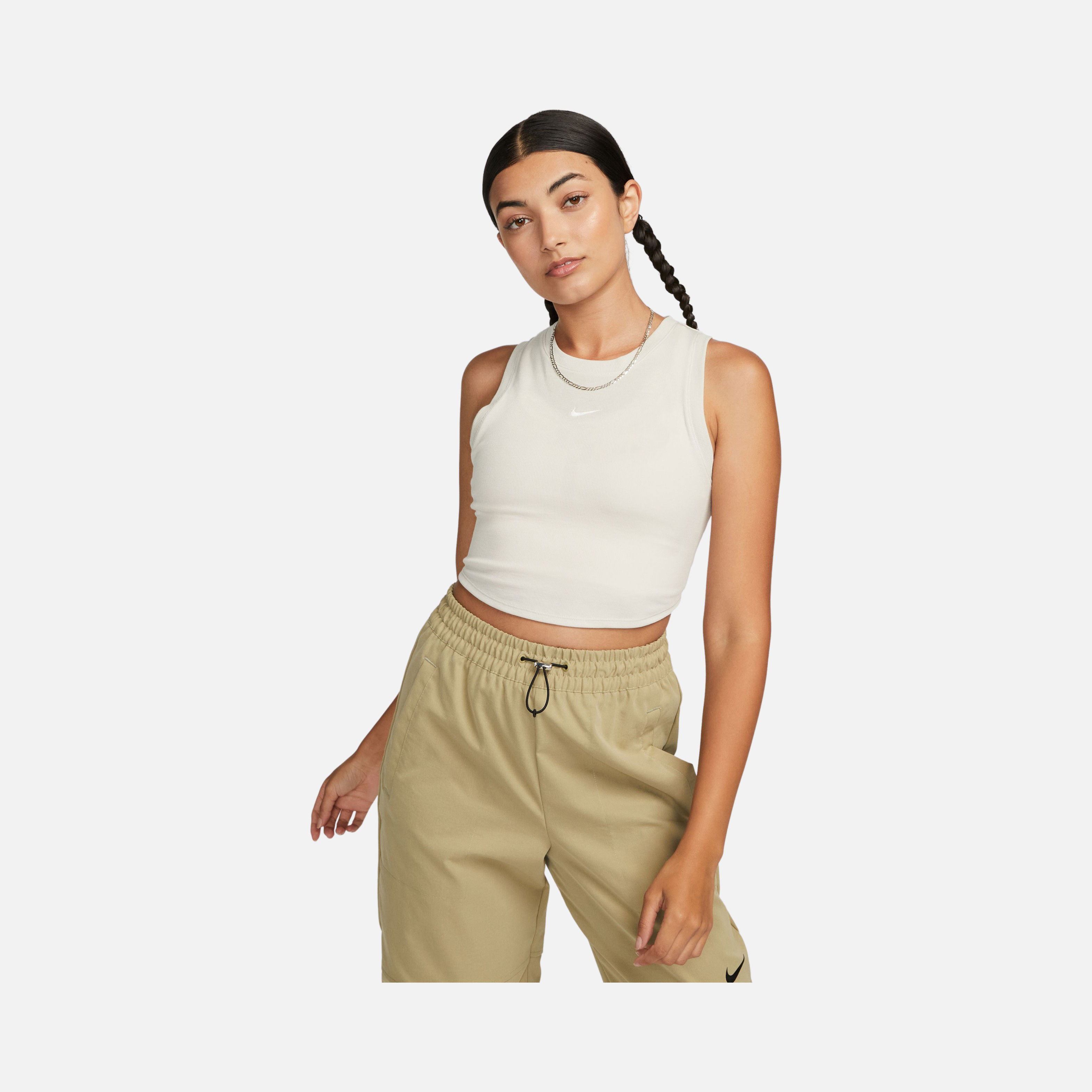 Nike Sportswear Chill Knit Tight Cropped Mini-Rib Kadın Atlet