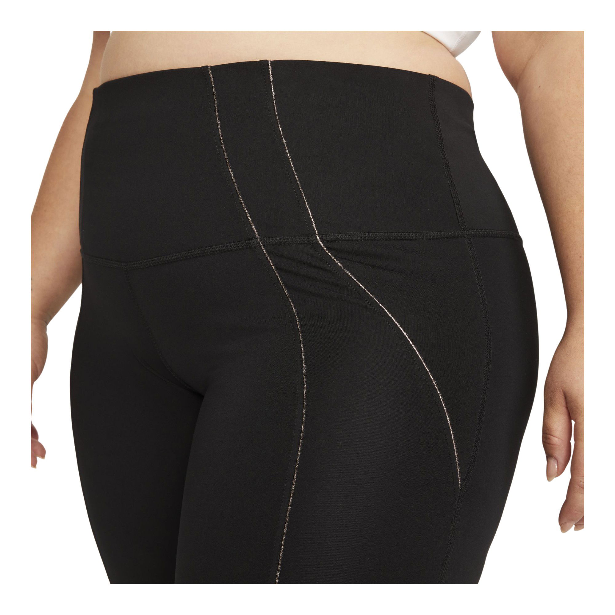 Nike Yoga Dri-Fit High-Waisted 7/8 Metallic Trim Kadın Tayt