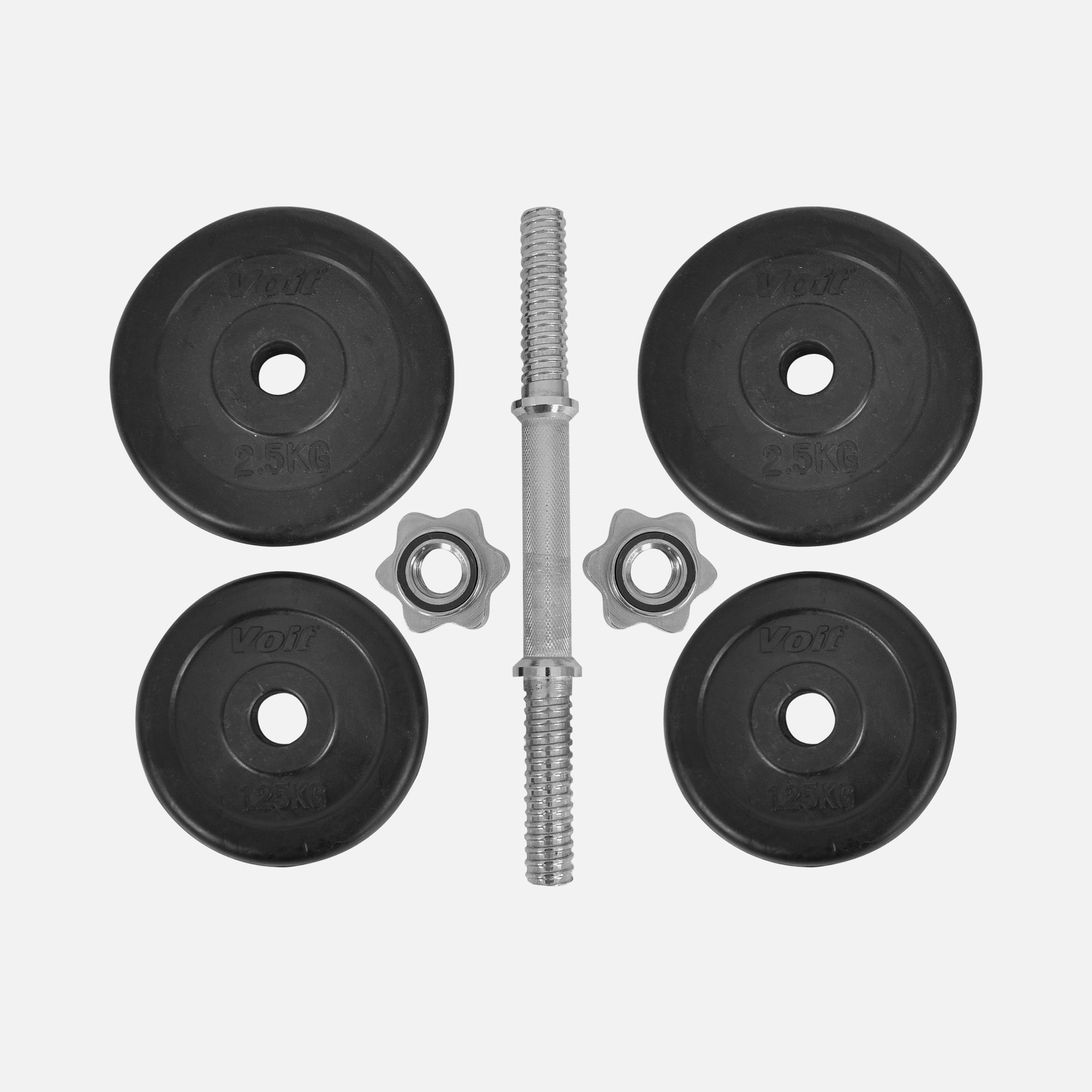 Voit 10 Kg Kauçuk Kaplı Dambıl Set