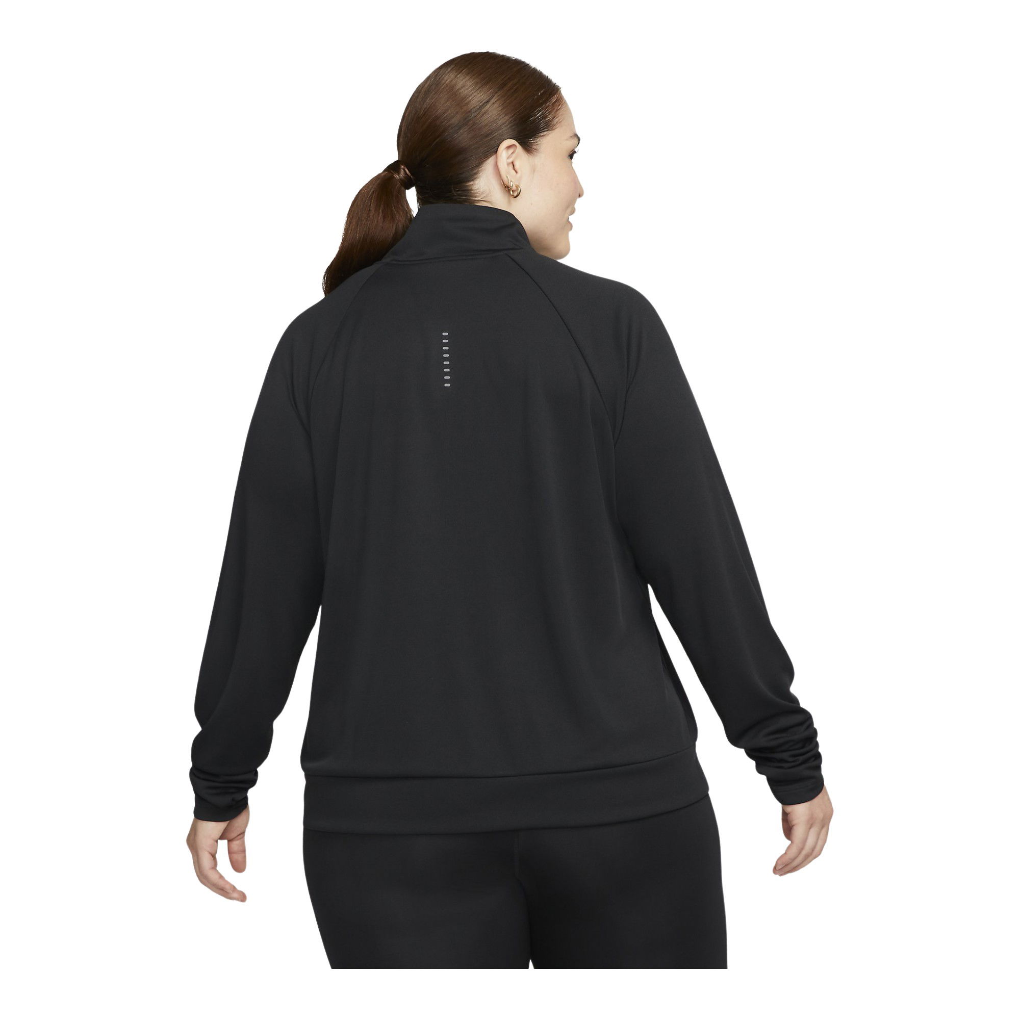 Nike Dri-Fit Swoosh Running Midlayer 1/4-Zip Long-Sleeve (Plus Size) Kadın Tişört