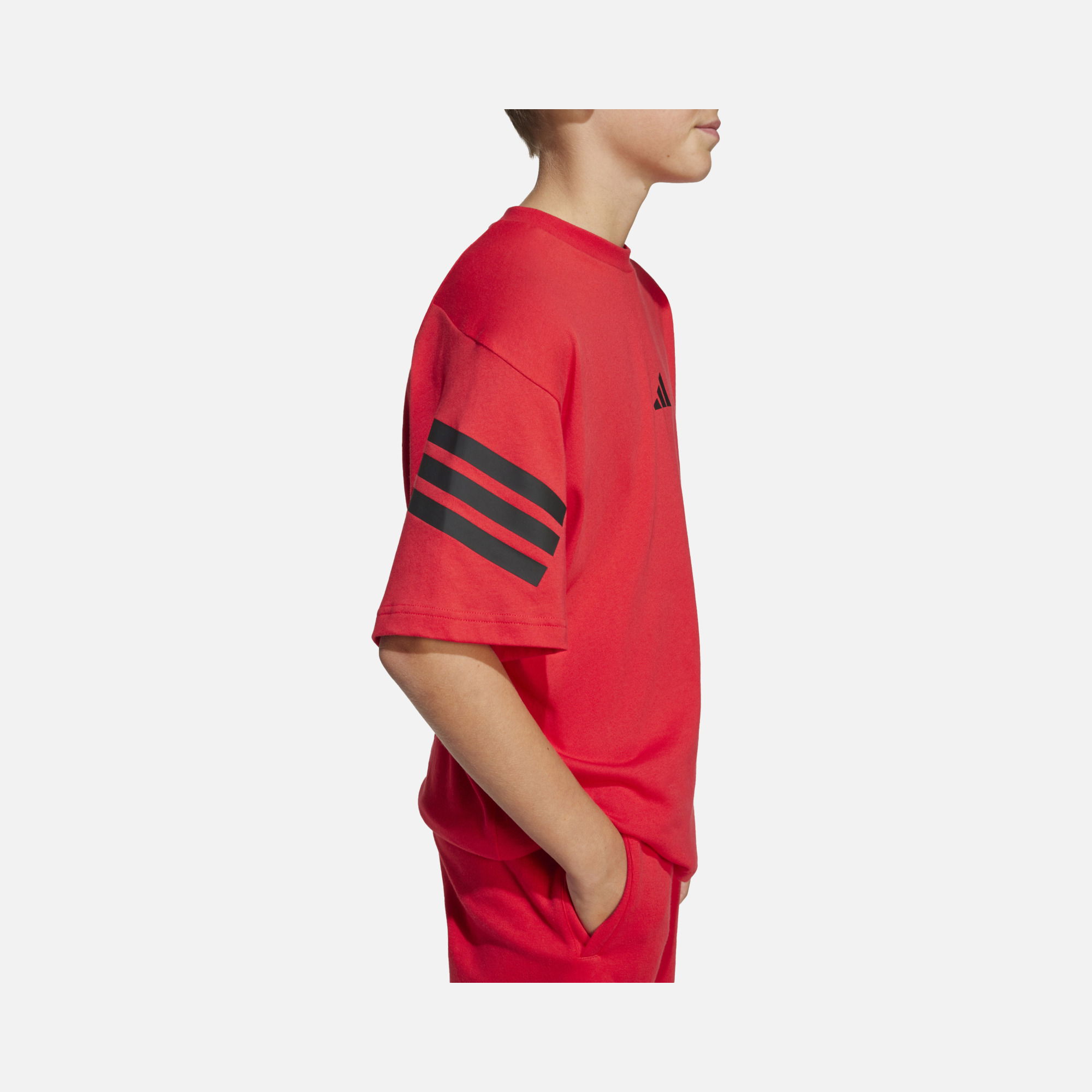 adidas Sportswear Future Icons 3-Stripes & 3-Bar Logo Detail Short-Sleeve Çocuk Tişört