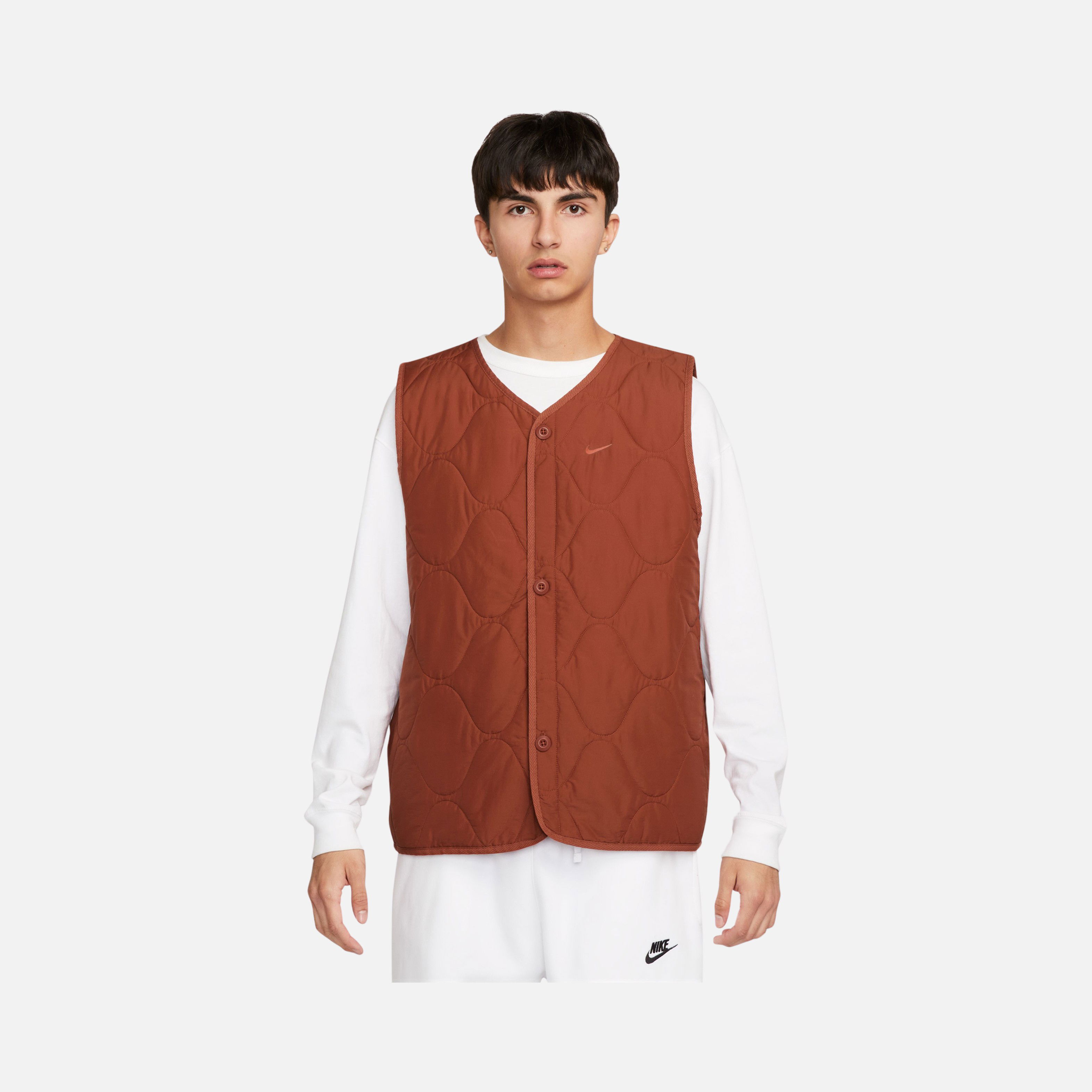 Nike Life Woven Insulated Military Quilted Full Button Erkek Yelek