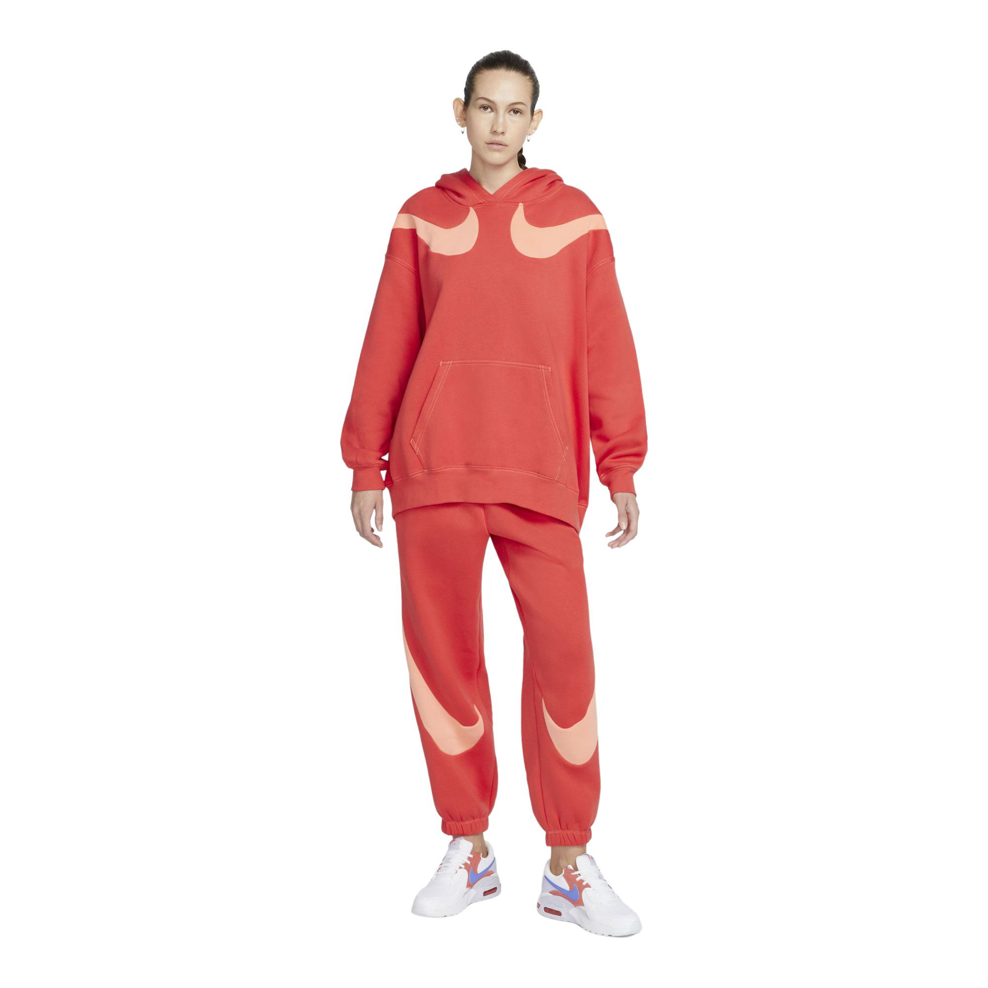 Nike Sportswear Swoosh Graphic Oversized Fleece Hoodie Kadın Sweatshirt