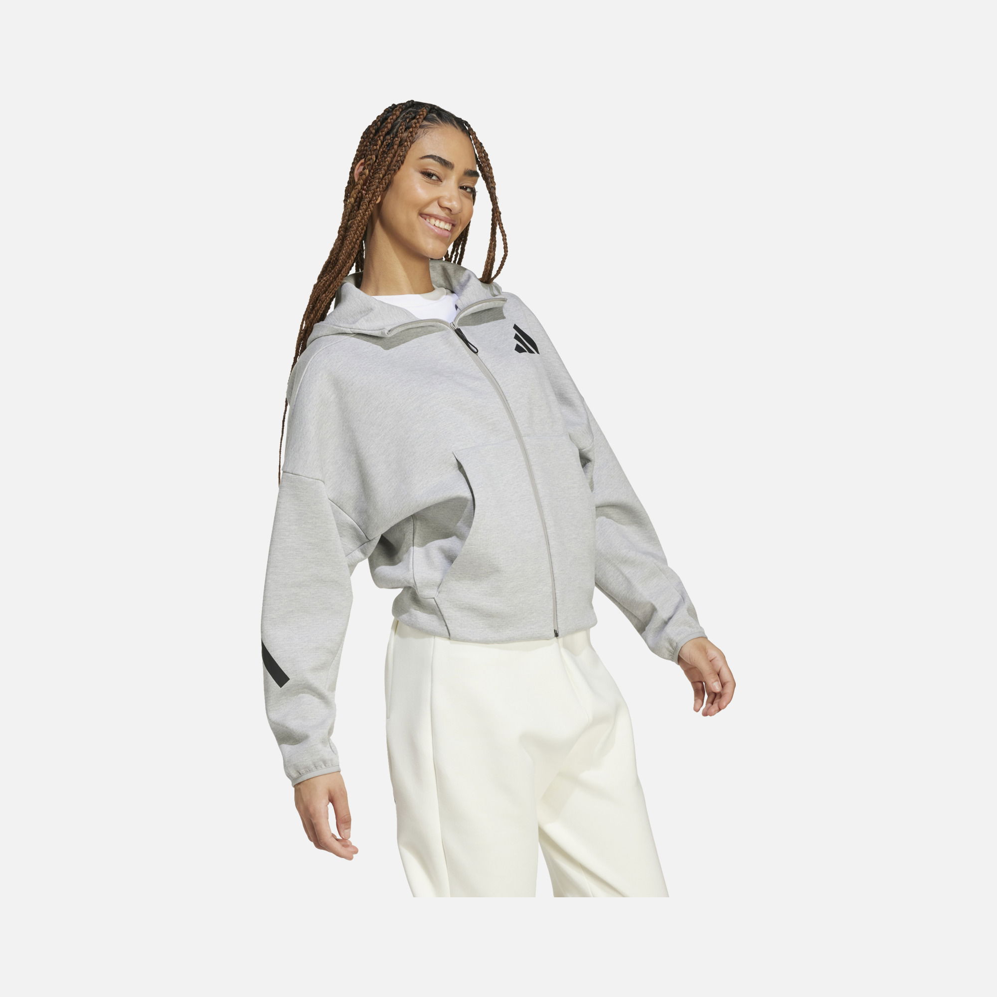 adidas Sportswear Z.N.E. Primeknit Fabric Full-Zip Hoodie Kadın Sweatshirt