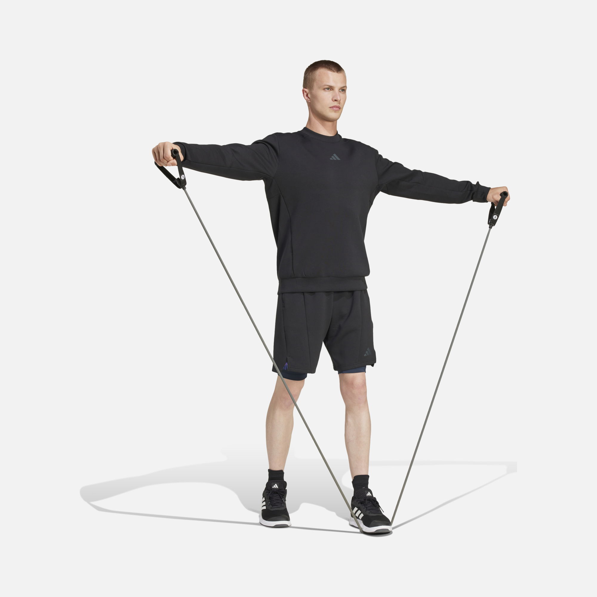 adidas AEROREADY Designed for Gym & Training Crew Erkek Sweatshirt