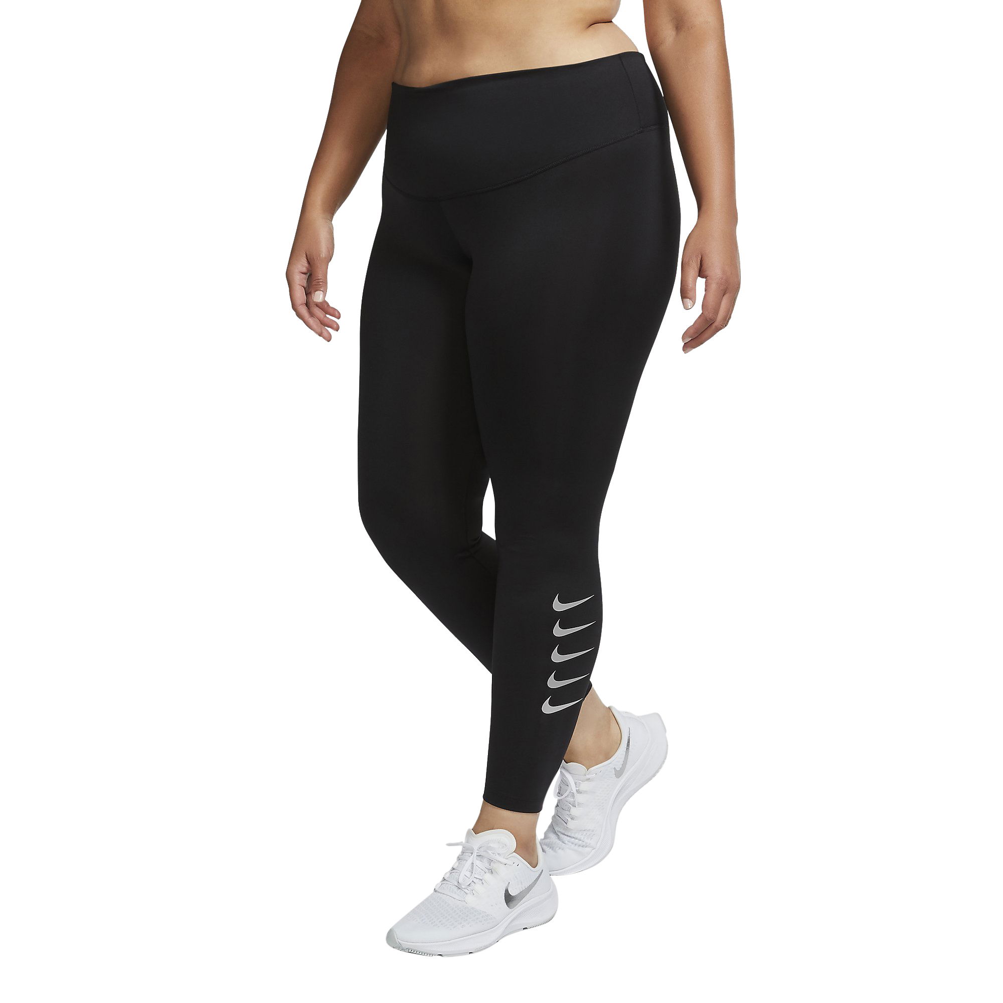 Nike Swoosh Run 7/8 Running Leggings (Plus Size) Kadın Tayt