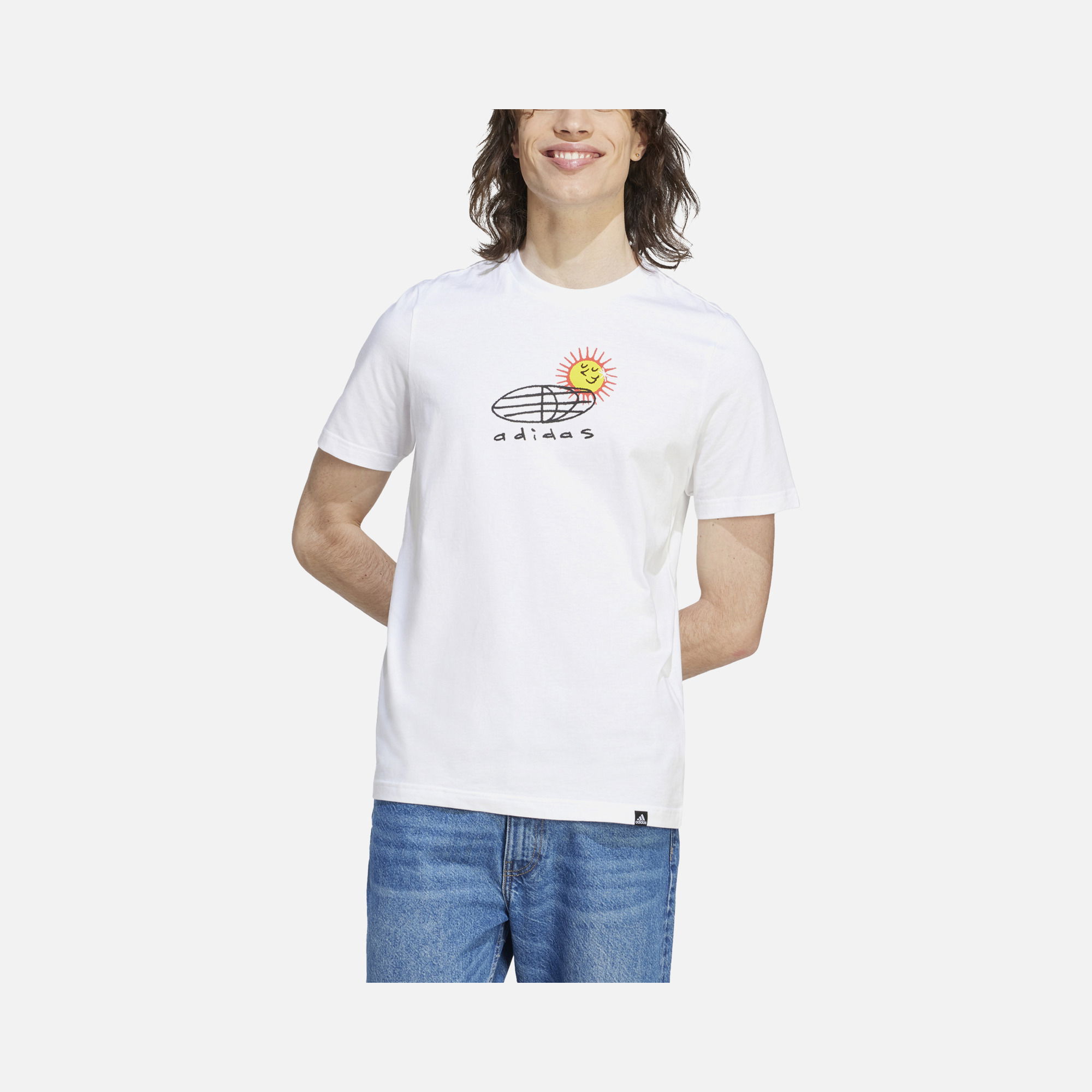 adidas Sportswear Elevated Doodle Puff Graphic Short-Sleeve Erkek Tişört