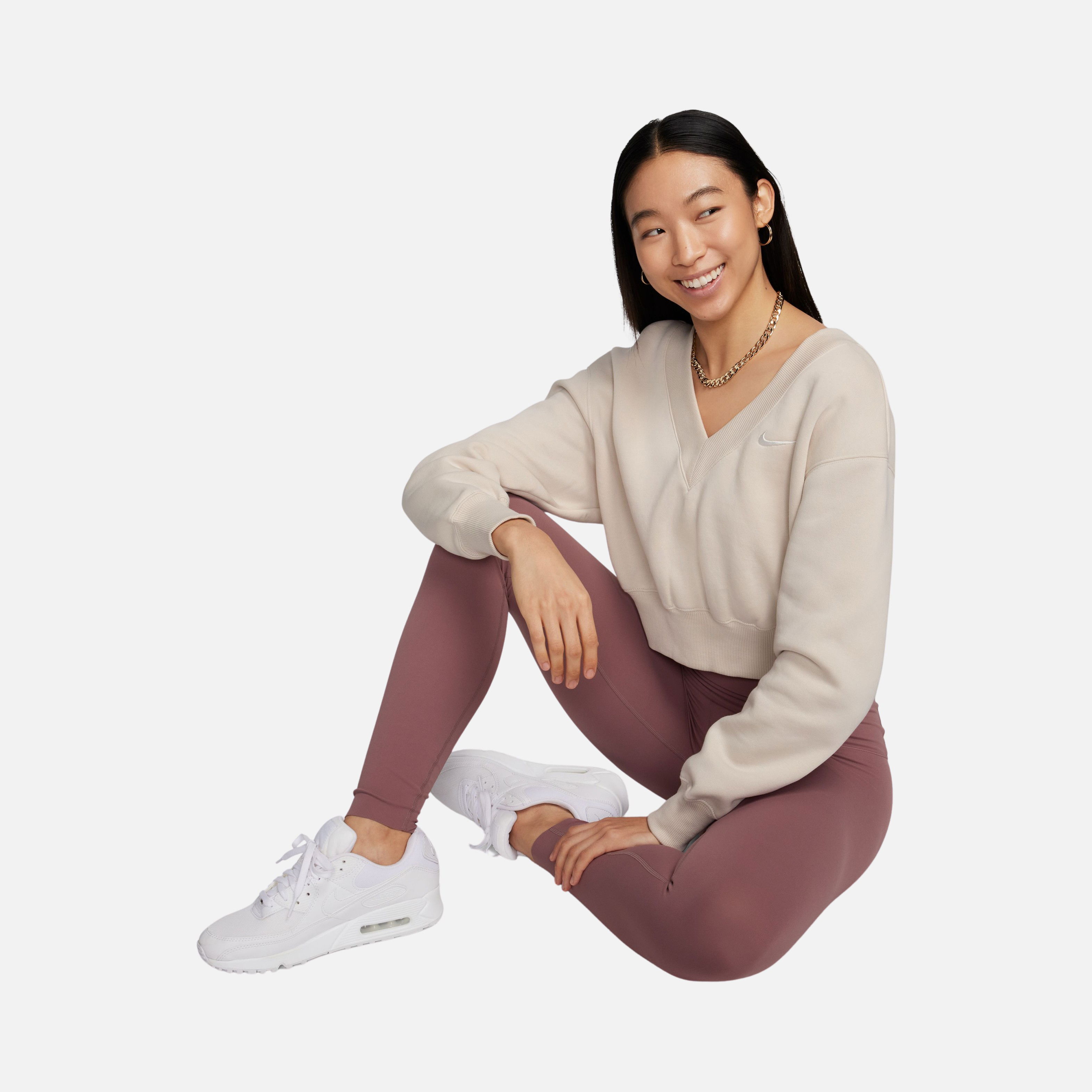 Nike Sportswear Phoenix Fleece Cropped V-Neck  Kadın Sweatshirt