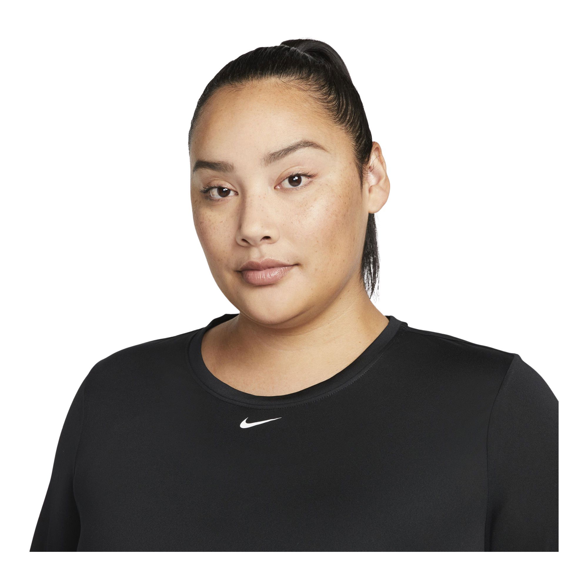 Nike Dri-Fit One Standard Fit Long-Sleeve (Plus-Size) Kadın Tişört