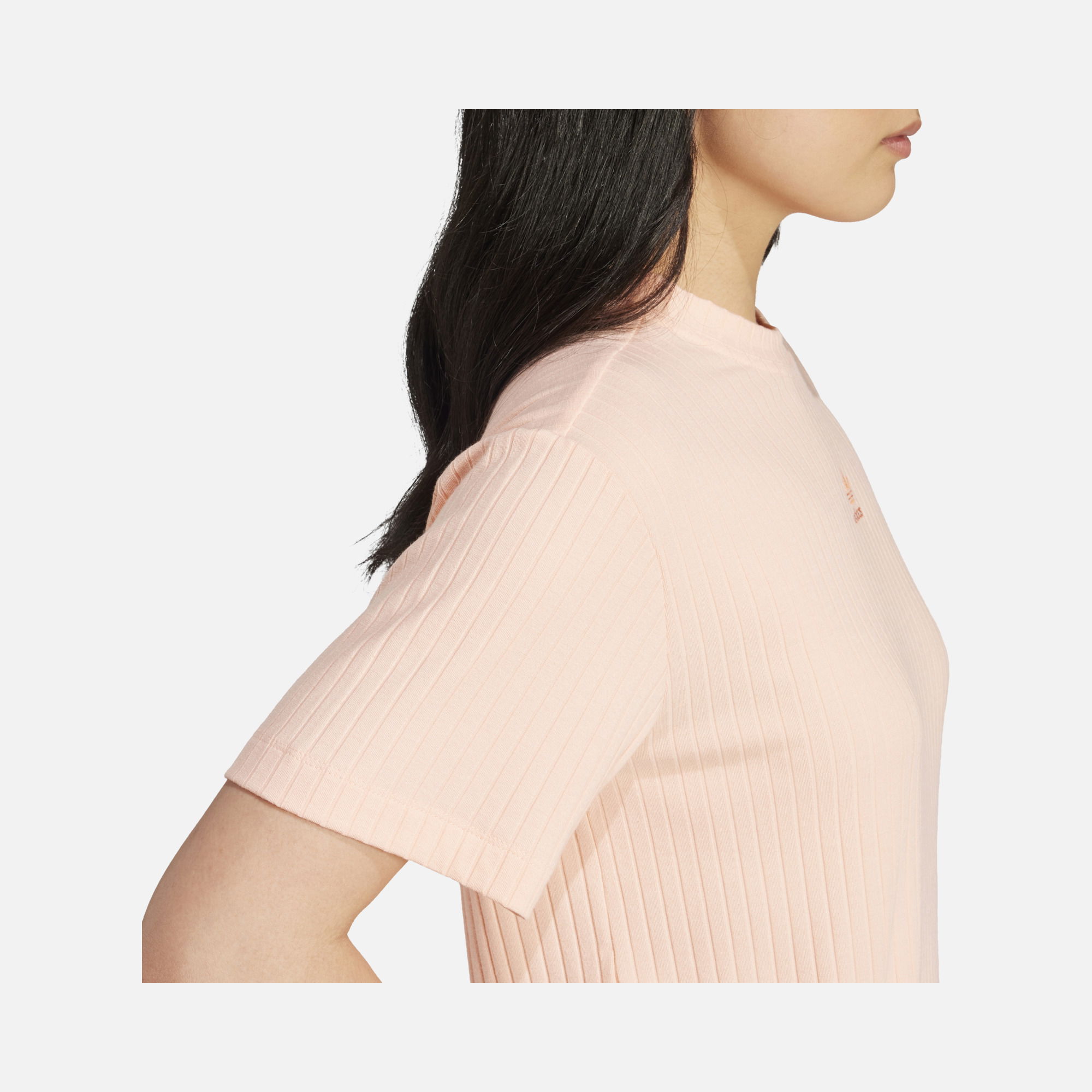 adidas Originals Essentials Wide Ribbed Fabric Texture Short-Sleeve Kadın Tişört