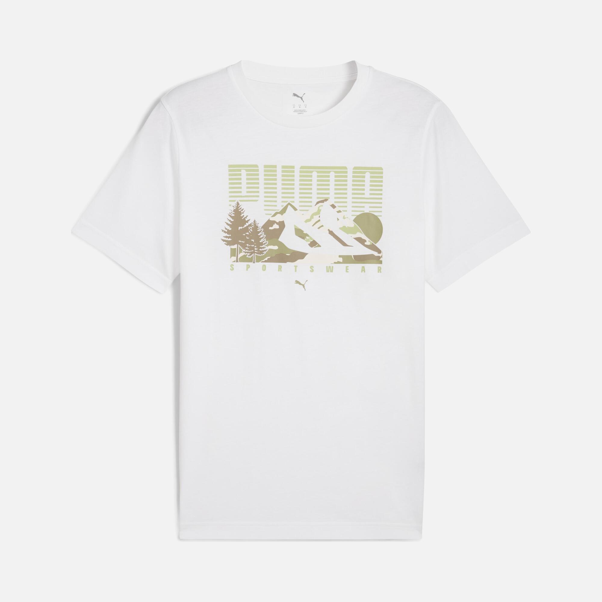 Puma Sportswear Graphics Mountain Regular-Fit Short-Sleeve Erkek Tişört