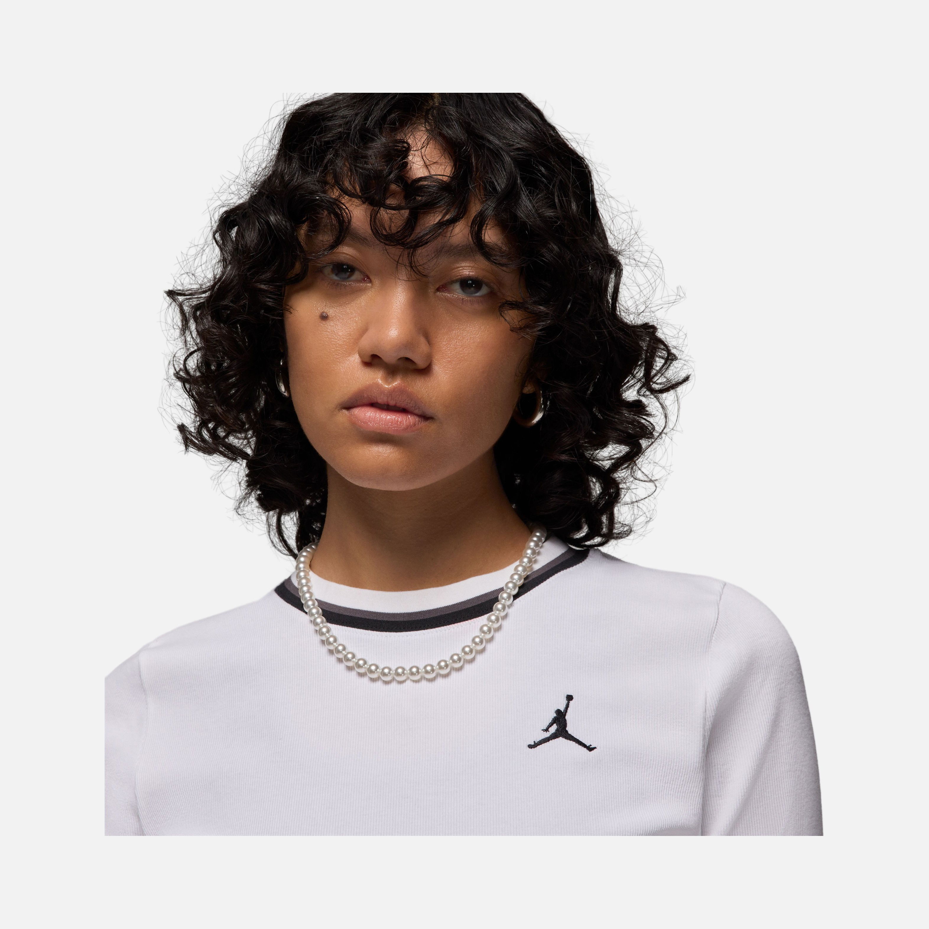 Nike Jordan Knit Cropped Short-Sleeve Kadın Tişört