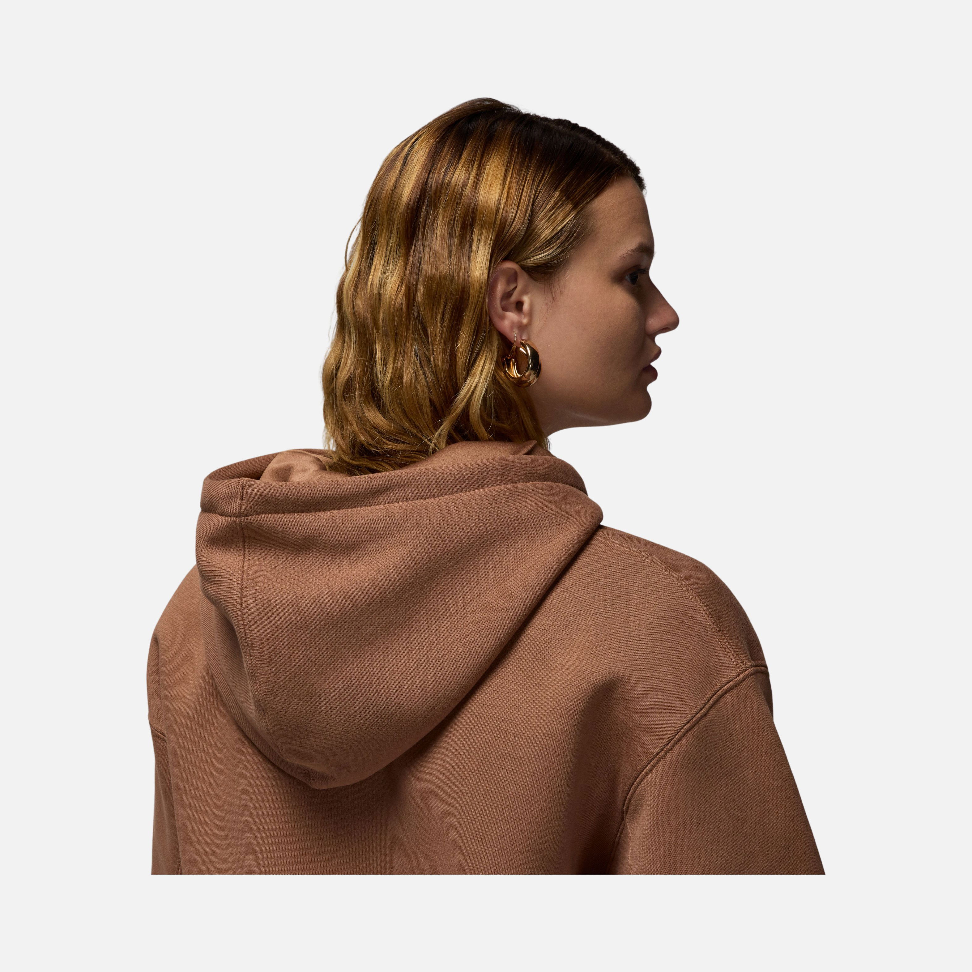 Nike Jordan Flight Fleece Satin Lined Pullover Hoodie Kadın Sweatshirt