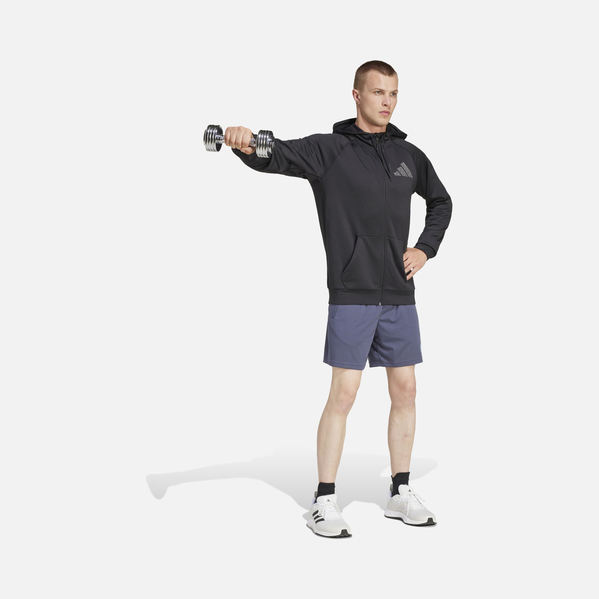 adidas AEROREADY Game & Go Versatile Full-Zip Hoodie Erkek Sweatshirt