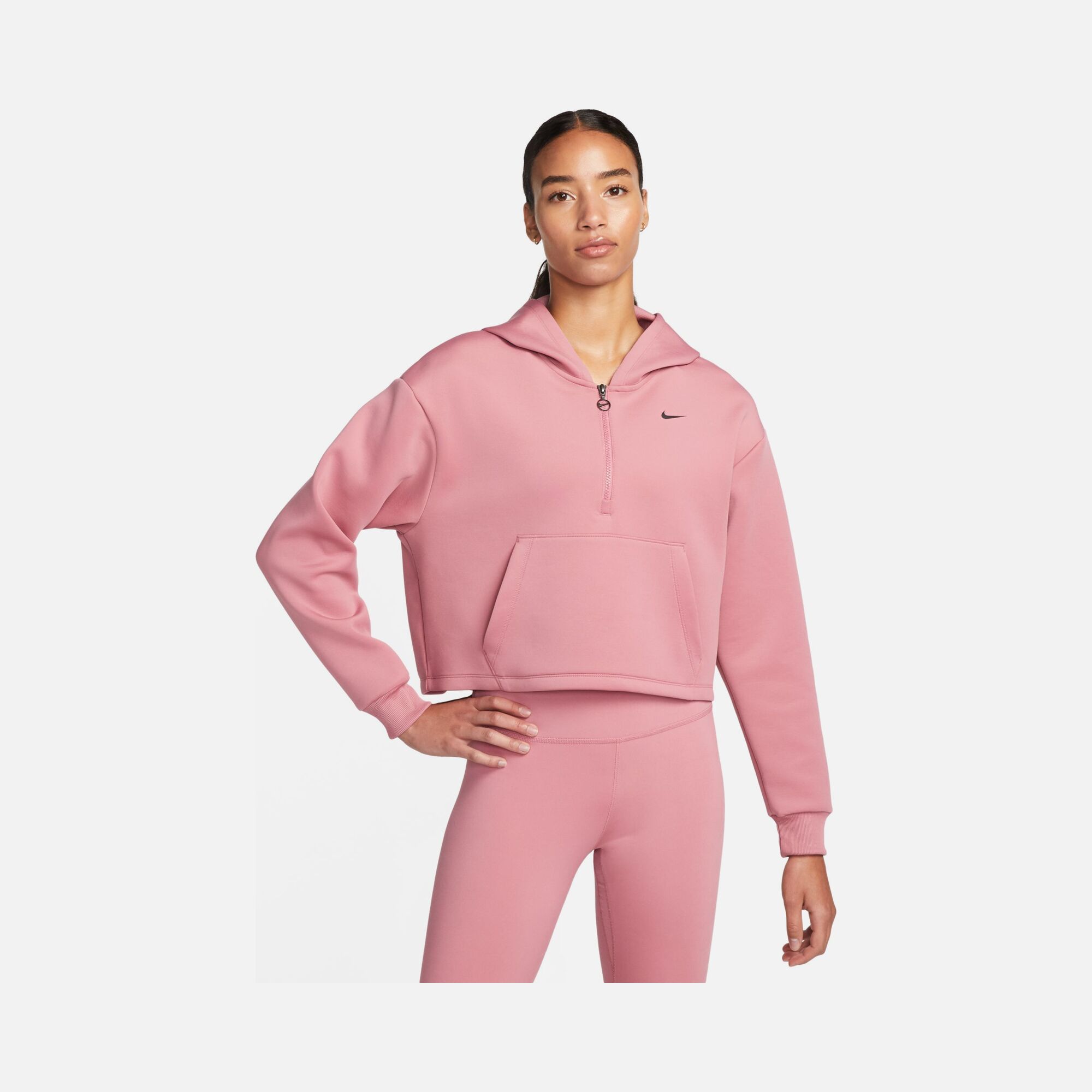 Nike Dri-Fit Graphic Shine Training Cropped 1/2-Zip Hoodie Kadın Sweatshirt