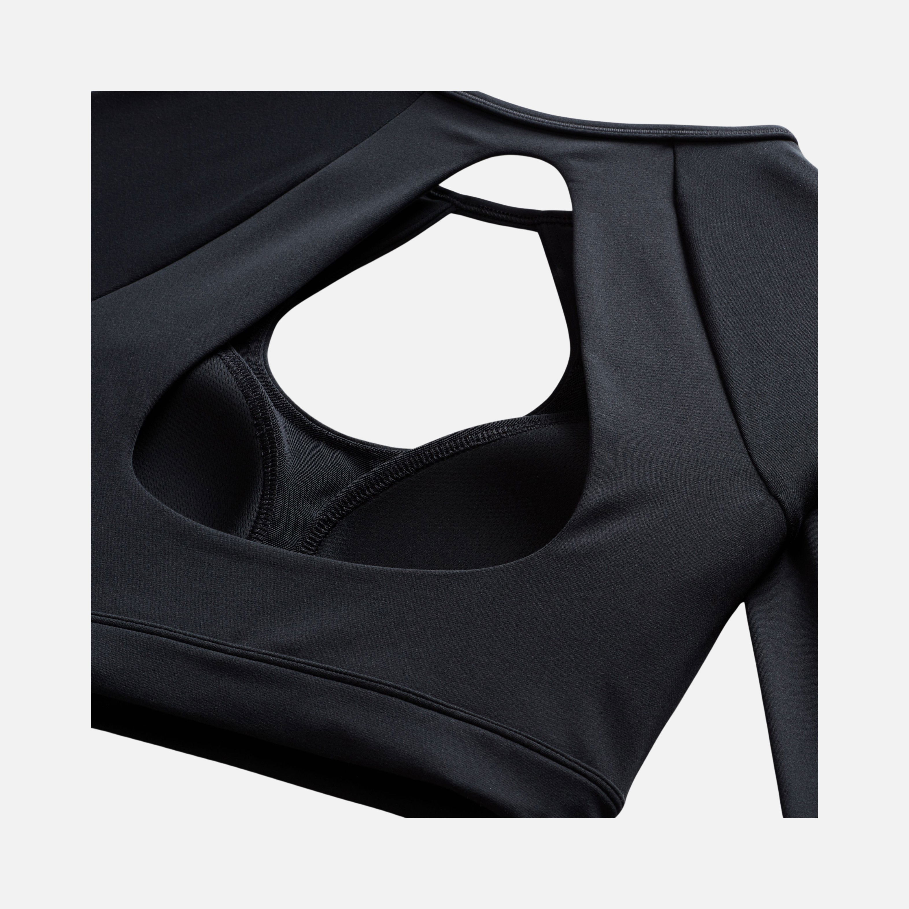 Nike Dri-Fit Cropped Medium-Support Padded Long-Sleeve Training Kadın Bra