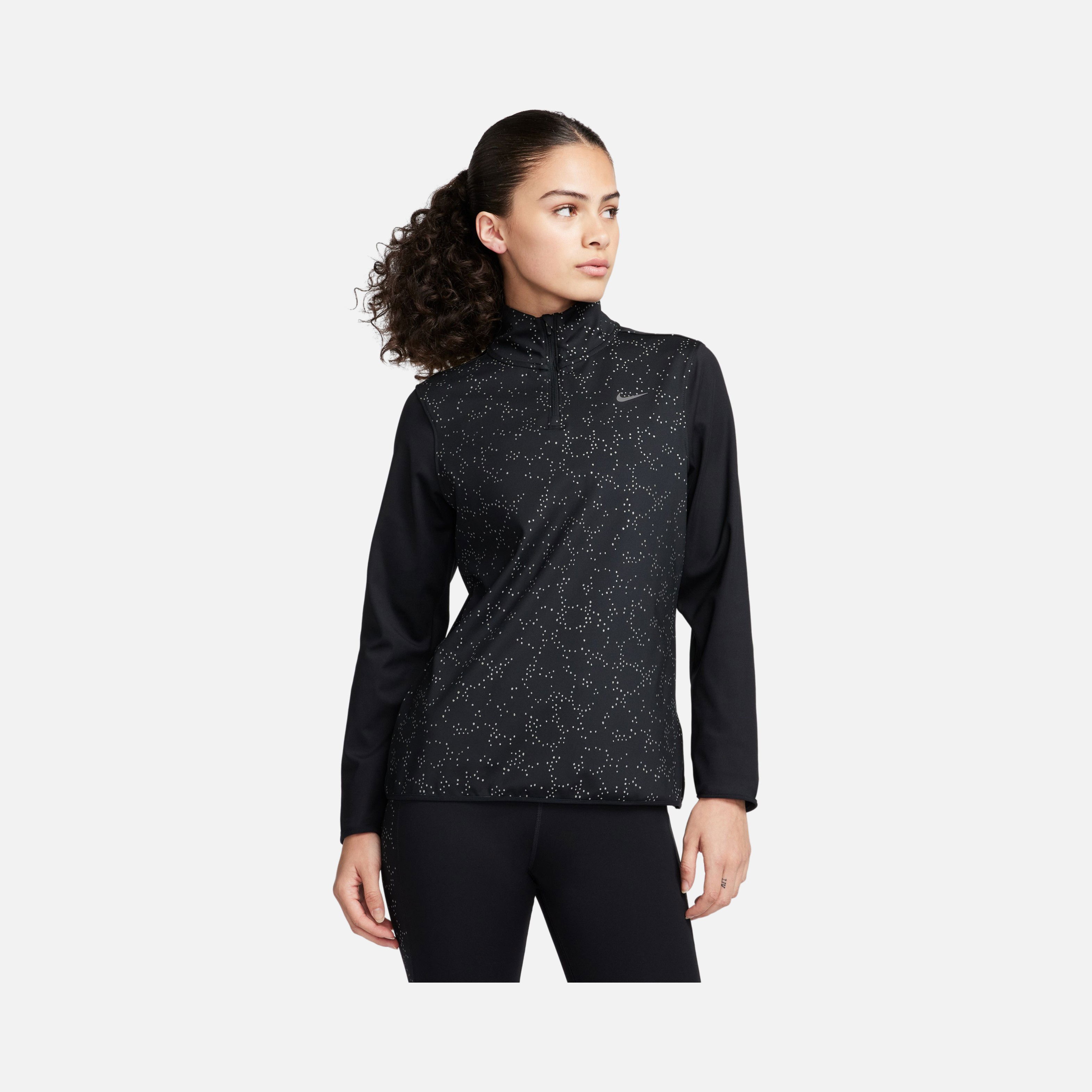 Nike Swift Element SSNL Novelty 1/2 Zip Running Long-Sleeve Kadın Tişört