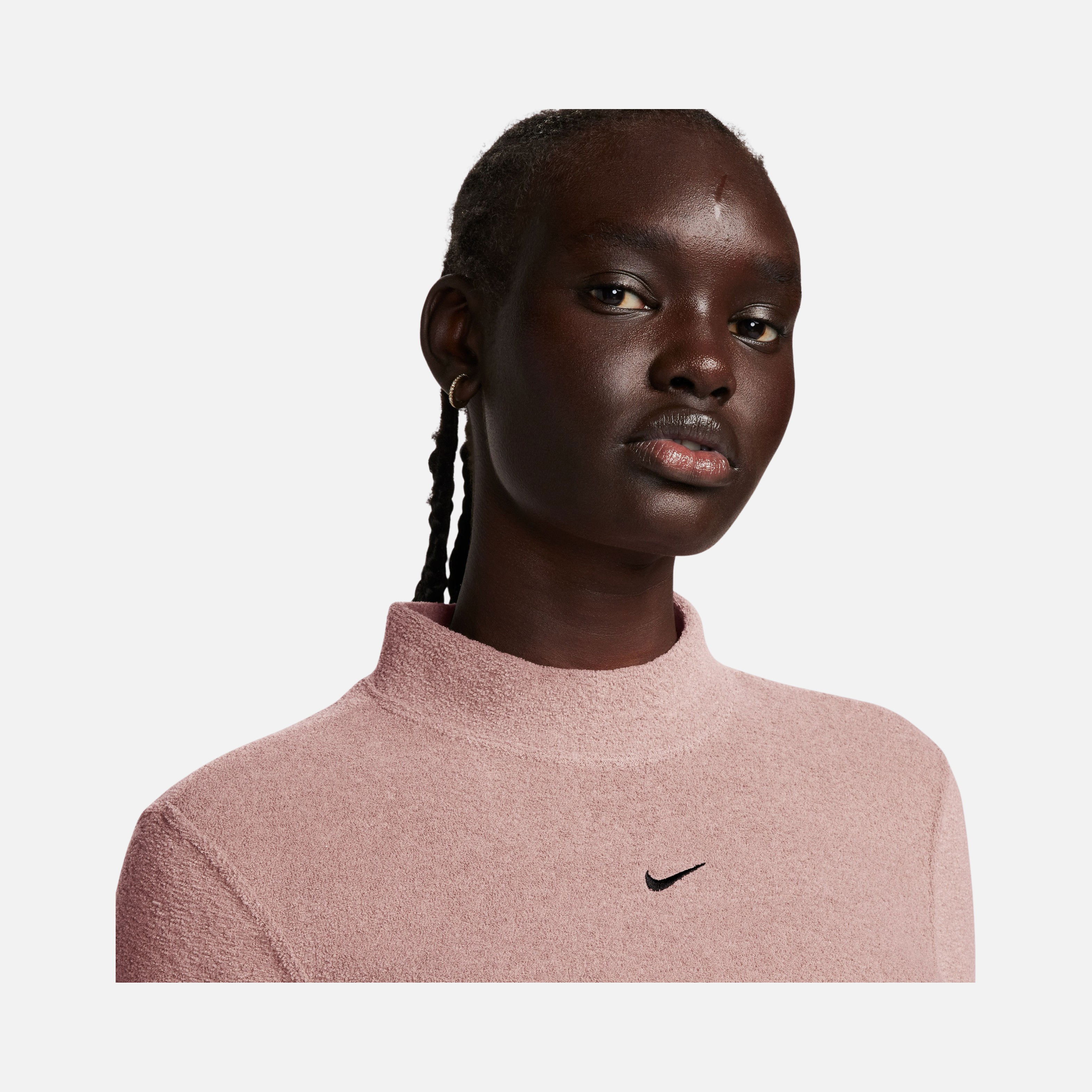 Nike Sportswear Phoenix Plush Fleece Slim Mock-Neck Kadın Sweatshirt