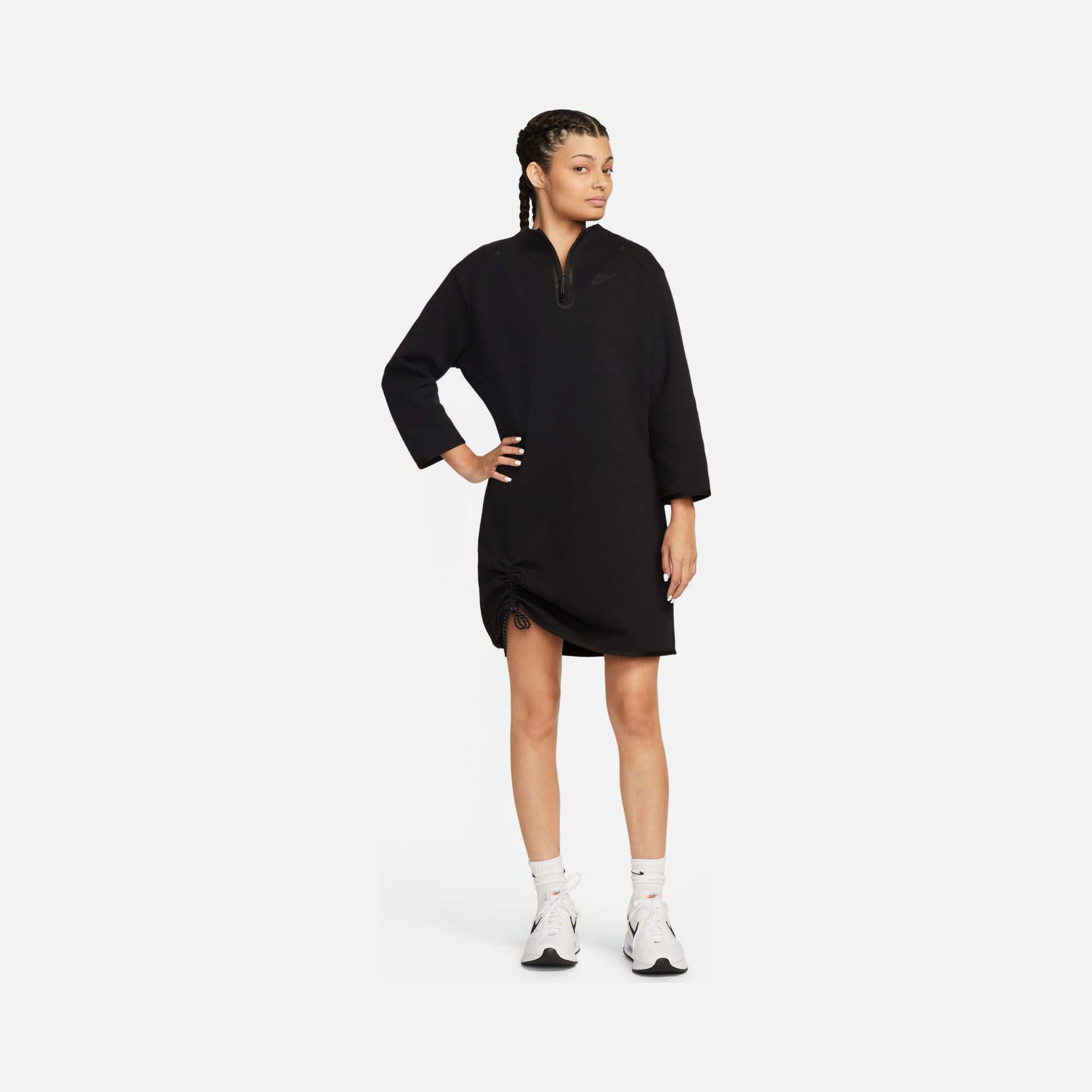 Nike Sportswear Tech Fleece Half-Zip 3/4 Sleeve Length Essential Kadın Elbisesi