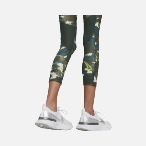 Nike Dri-Fit Fast Mid-Rise 7/8-Length Printed Running Kadın Tayt