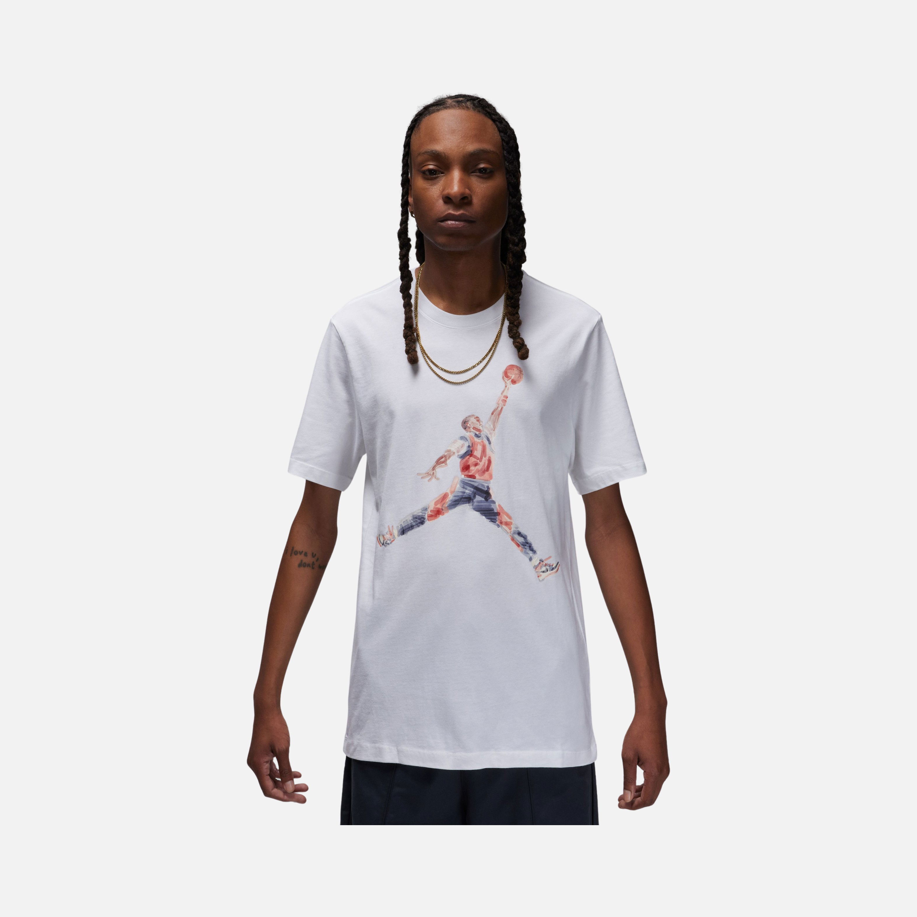 Nike Jordan Brand Jumpman Watercolor Graphic Short-Sleeve Erkek Tişört