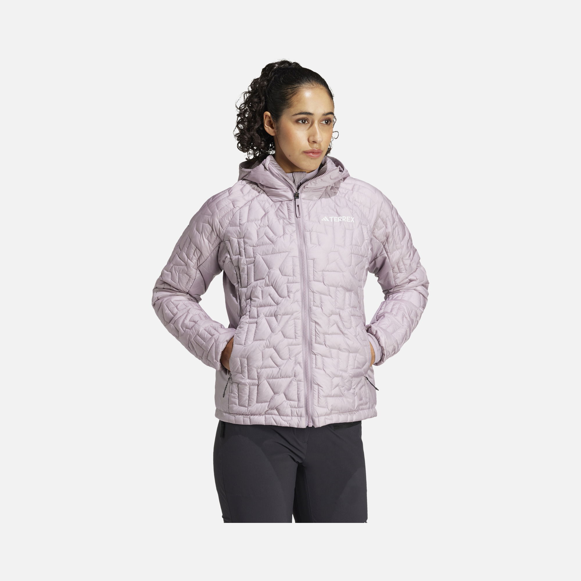 adidas Terrex Xperior PrimaLoft Loose Fill Insulated Full-Zip Hoodie Kadın Ceket