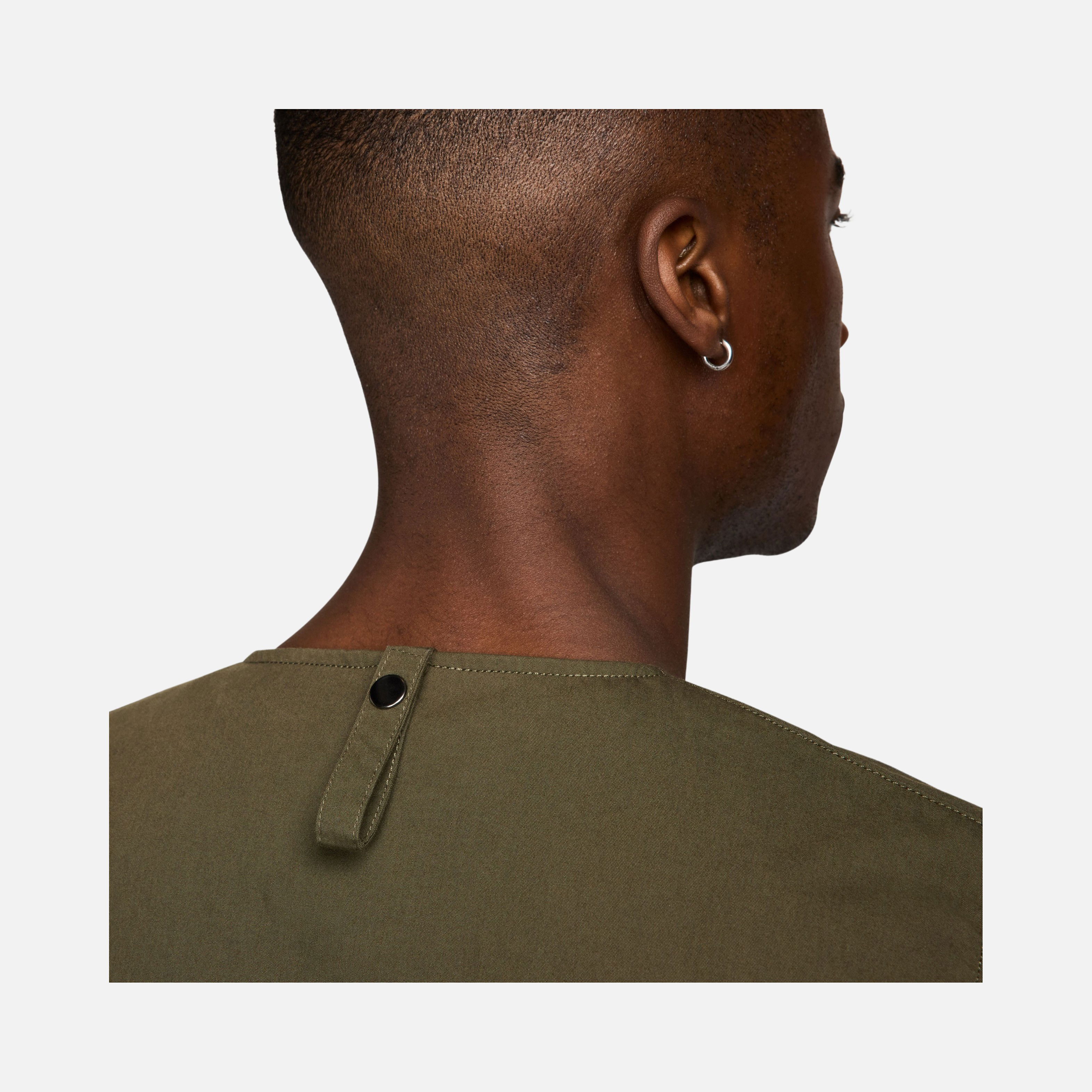 Nike Life Utility Stonewashed Cotton Fabric Full-Zip Erkek Yelek