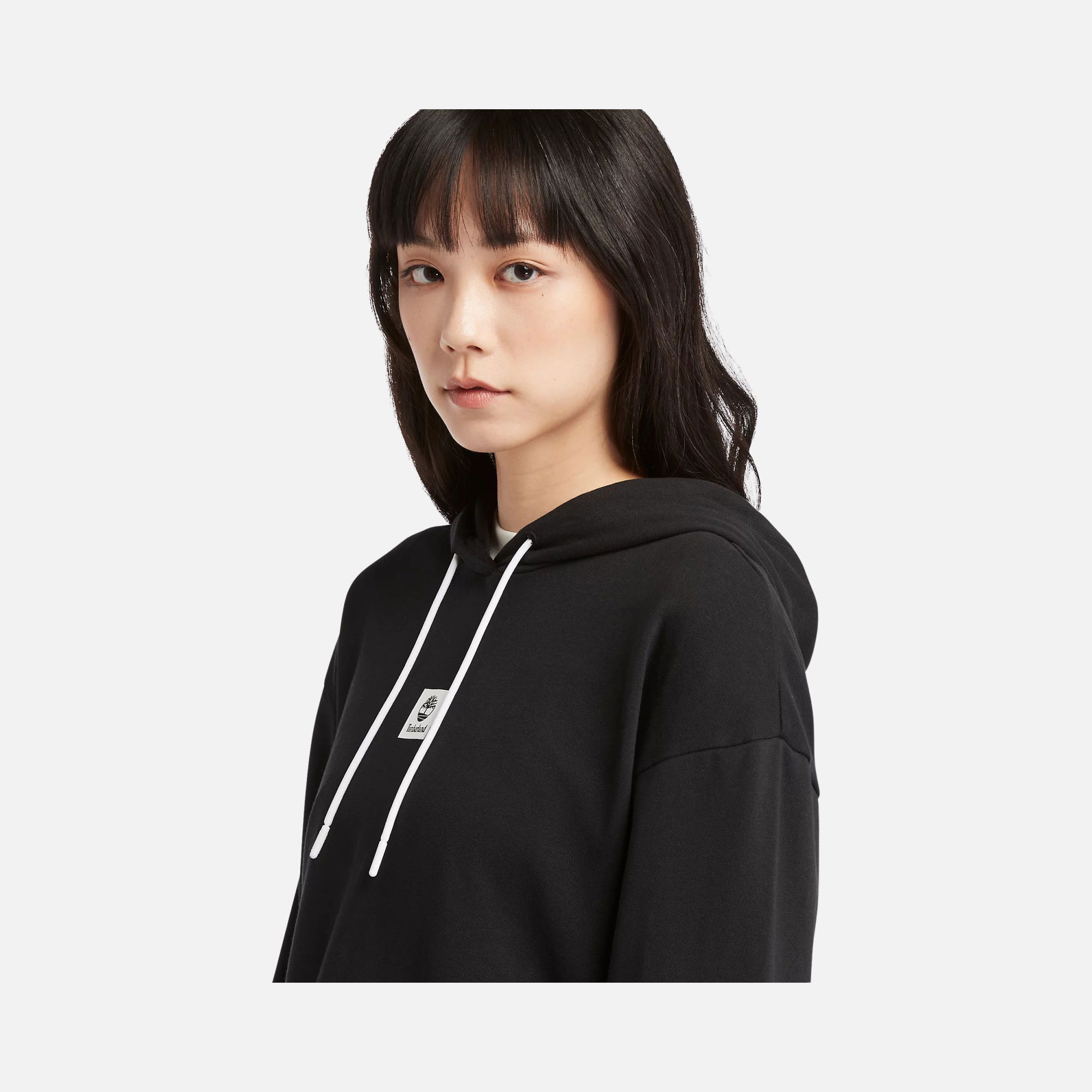 Timberland Stack Logo Loop Back Hoodie Kadın Sweatshirt