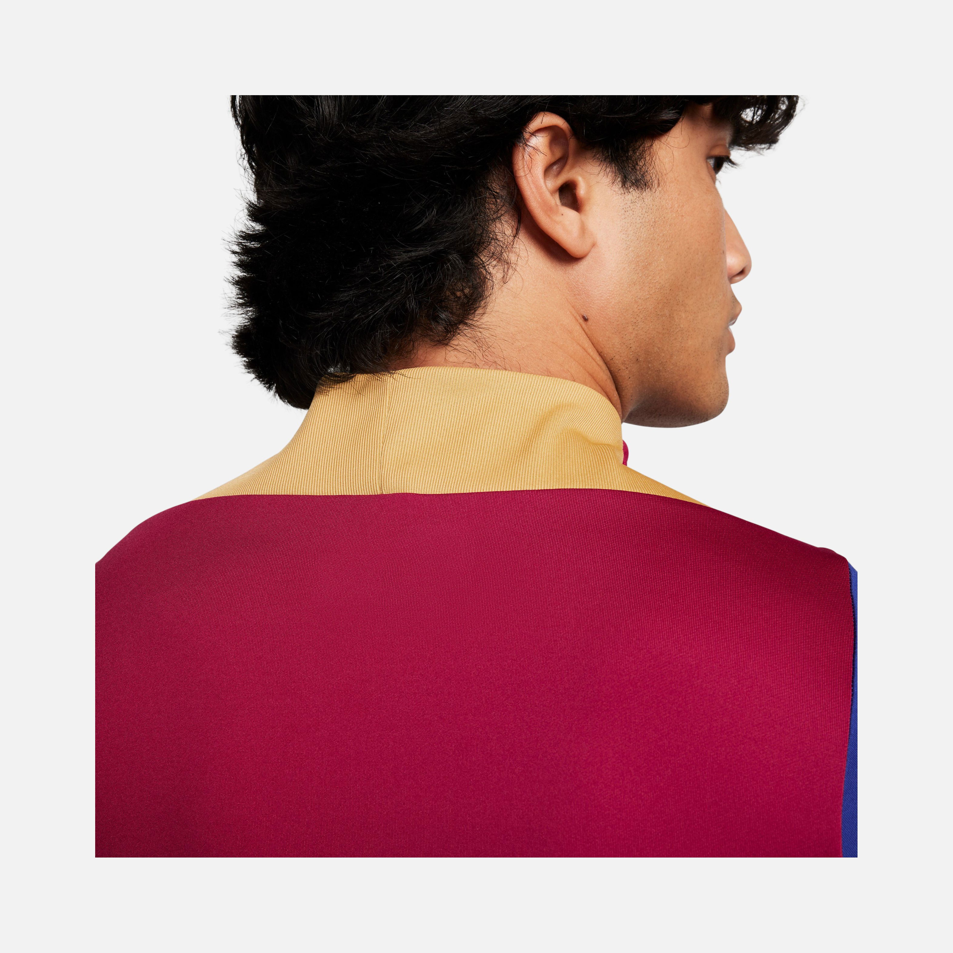 Nike FC Barcelona Dri-Fit Soccer 1/2-Zip Long-Sleeve Erkek Tişört