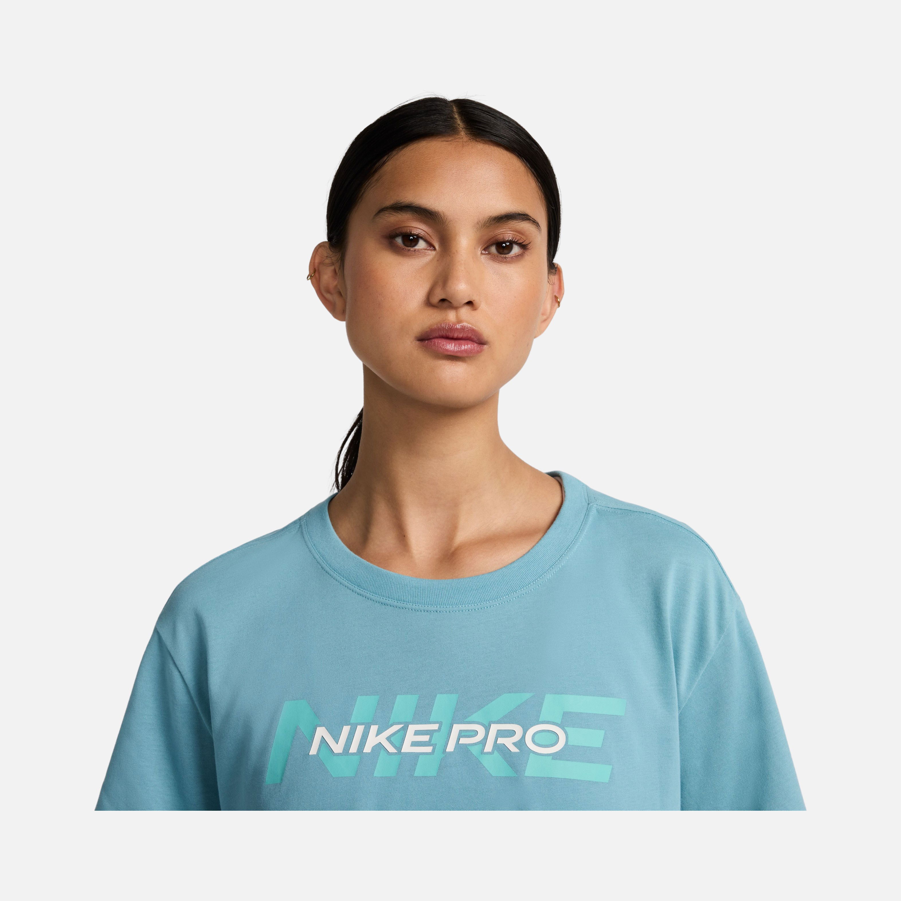 Nike Pro Graphic Cropped Training Short-Sleeve Kadın Tişört
