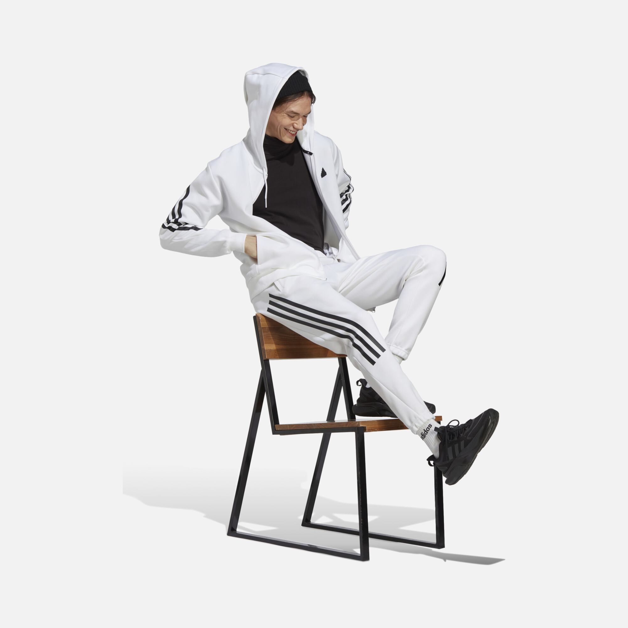adidas Sportswear Future Icons FW23 3-Stripes Full-Zip Hoodie Erkek Sweatshirt