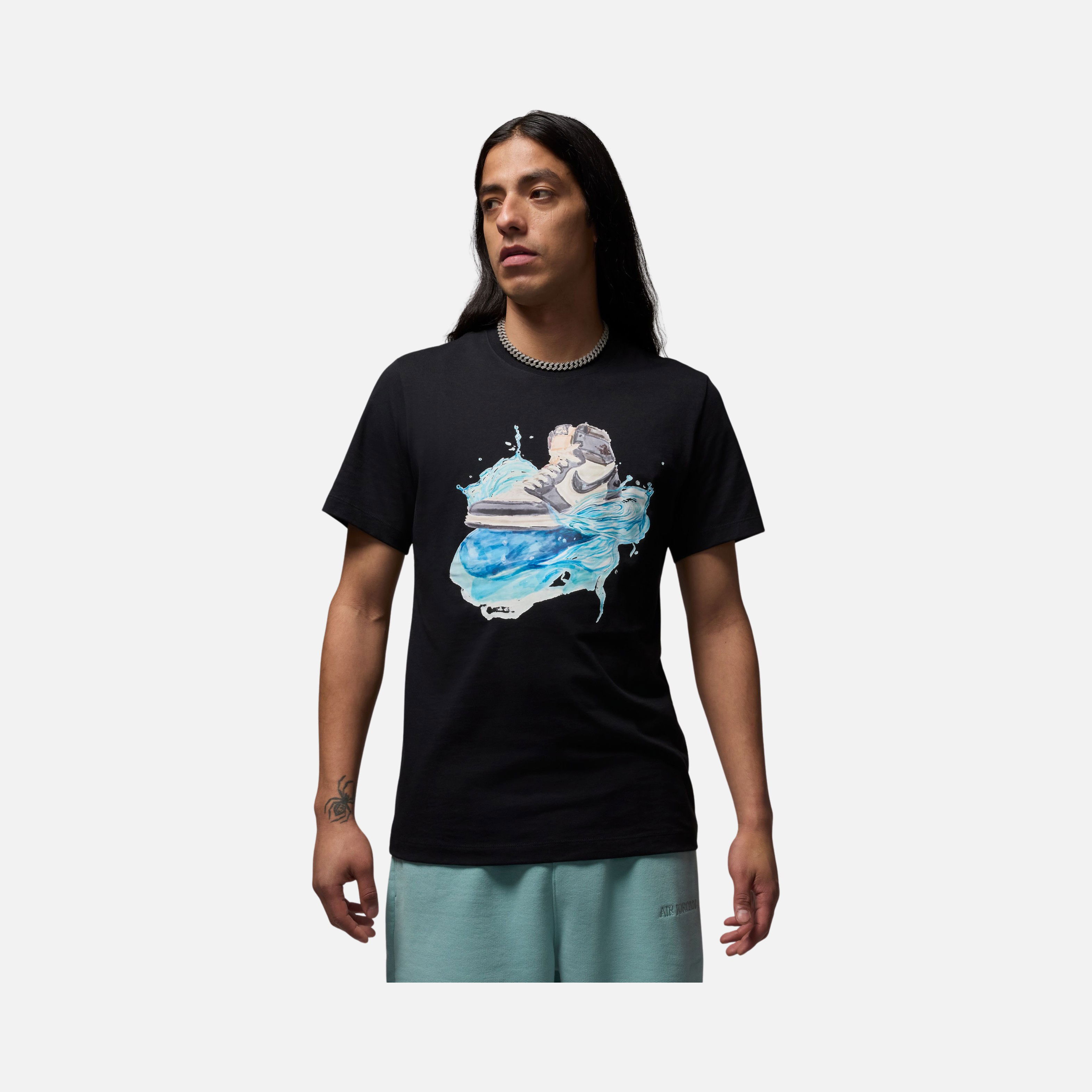 Nike MJ Flt Ess Air Jordan 1 Ss Crew Erkek Tişört