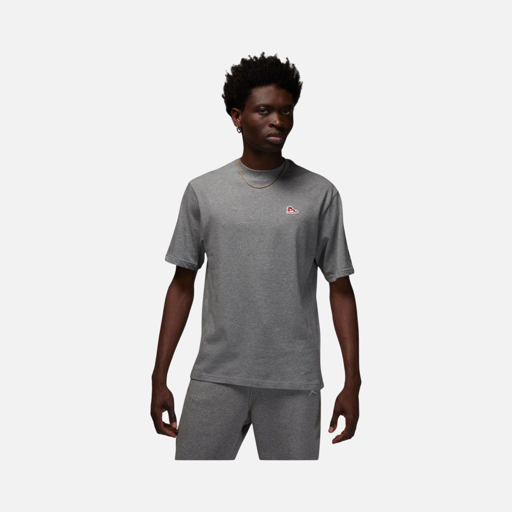 Nike Jordan Brand Classical Embroidered Small AJ1 Patch Crew Short-Sleeve Erkek Tişört