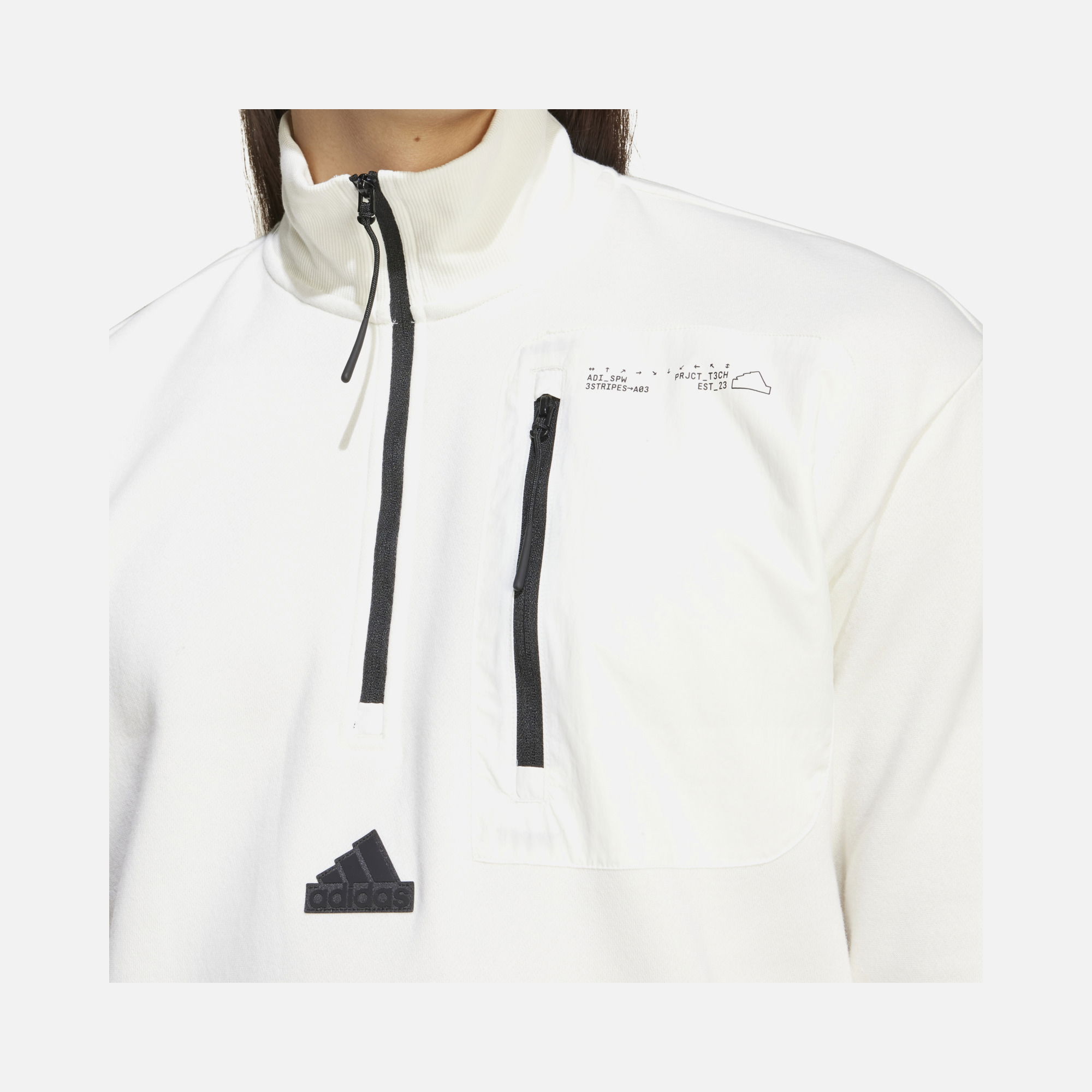 adidas Sportswear City Escape Fleece Half-Zip Erkek Sweatshirt