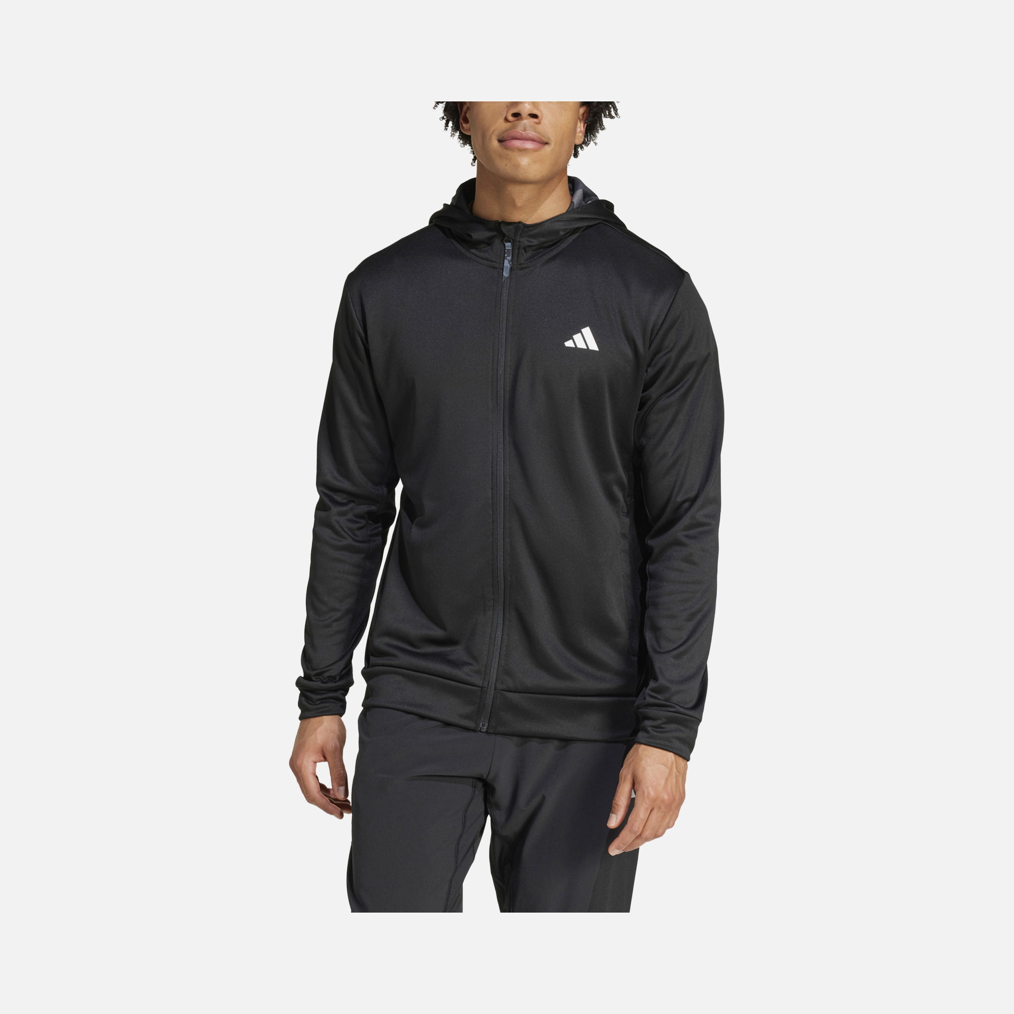 adidas AEROREADY Train Essentials Camo Full-Zip Hoodie Erkek Sweatshirt