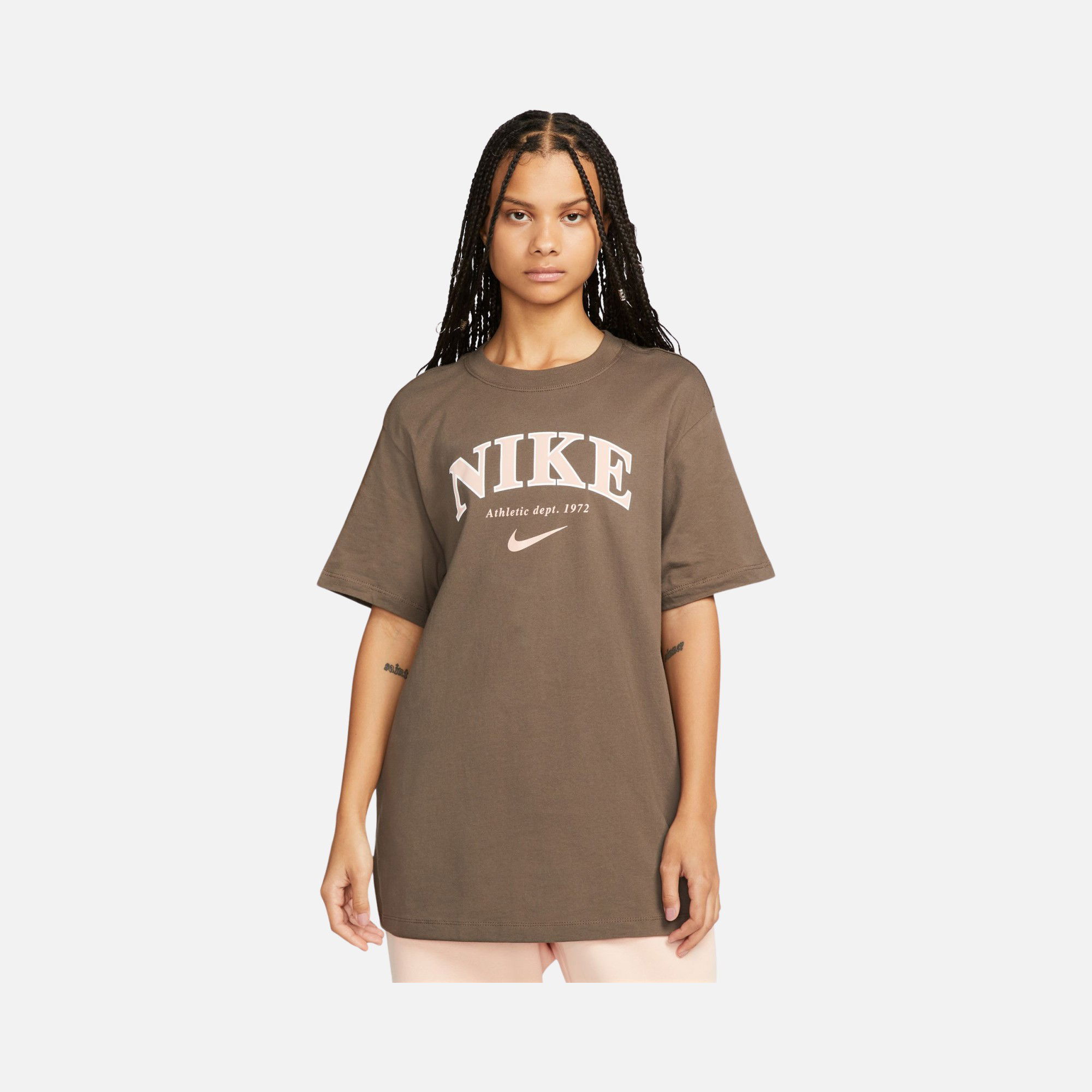 Nike Sportswear Phoenix Printed Boyfriend Short-Sleeve Kadın Tişört