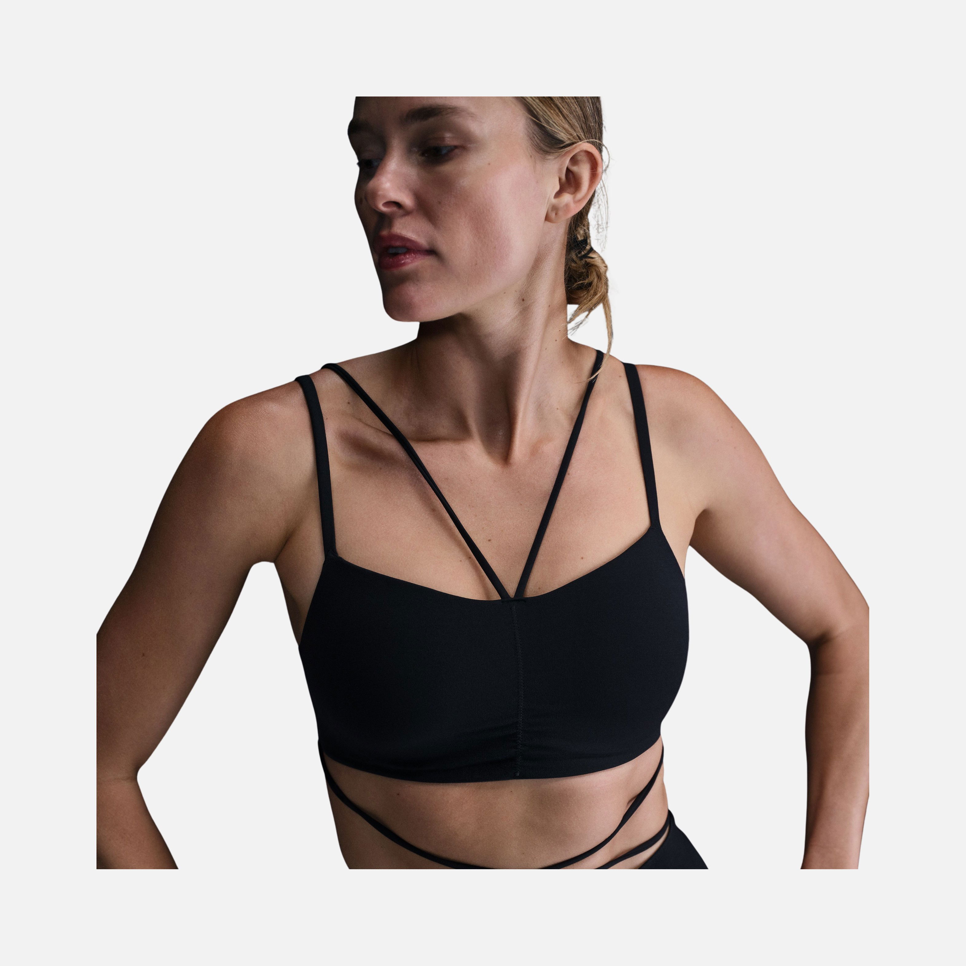Nike Dri-Fit Zenvy Strappy Wrap Light-Support Padded Training Kadın Bra