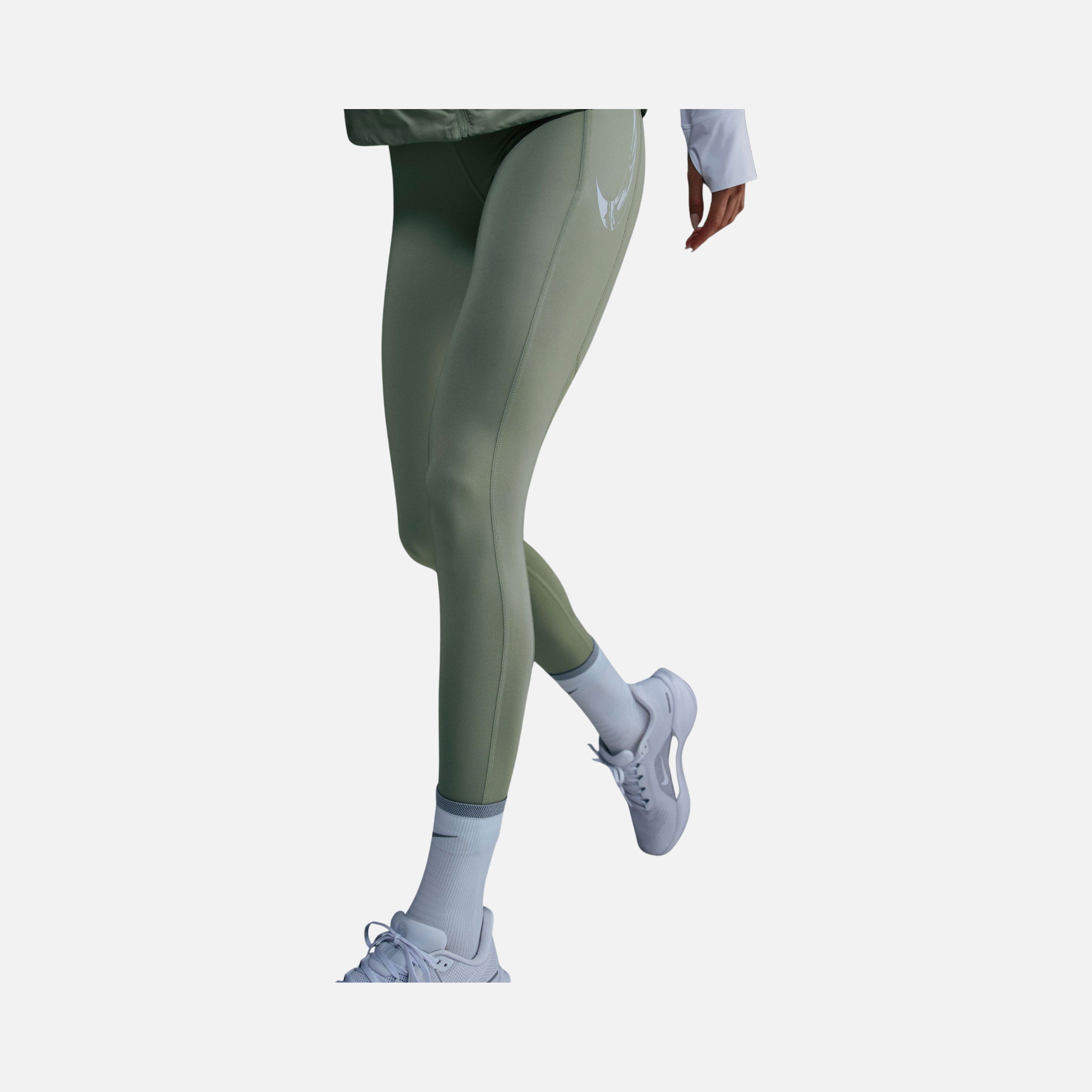 Nike Dri-Fit Fast Swoosh Mid-Rise 7/8 Running Kadın Tayt