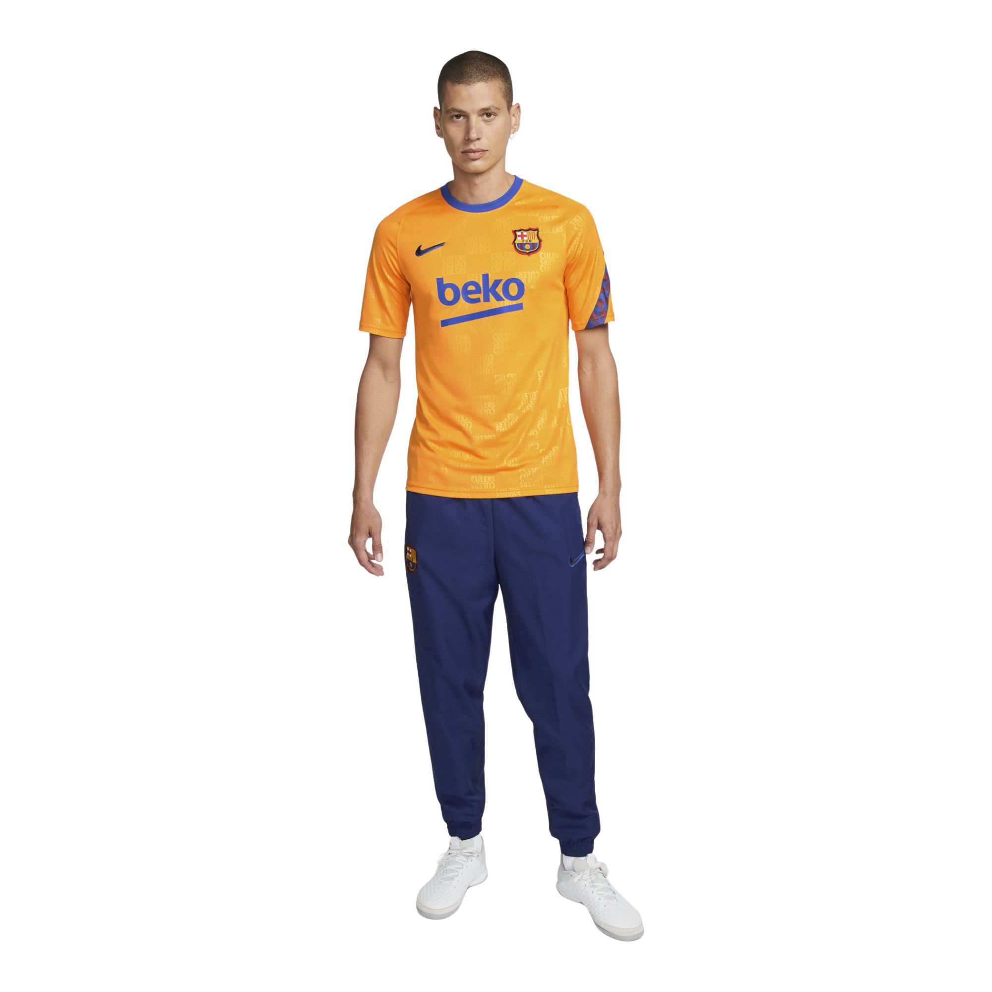 Nike FC Barcelona Pre-Match Football Short-Sleeve Erkek Tişört